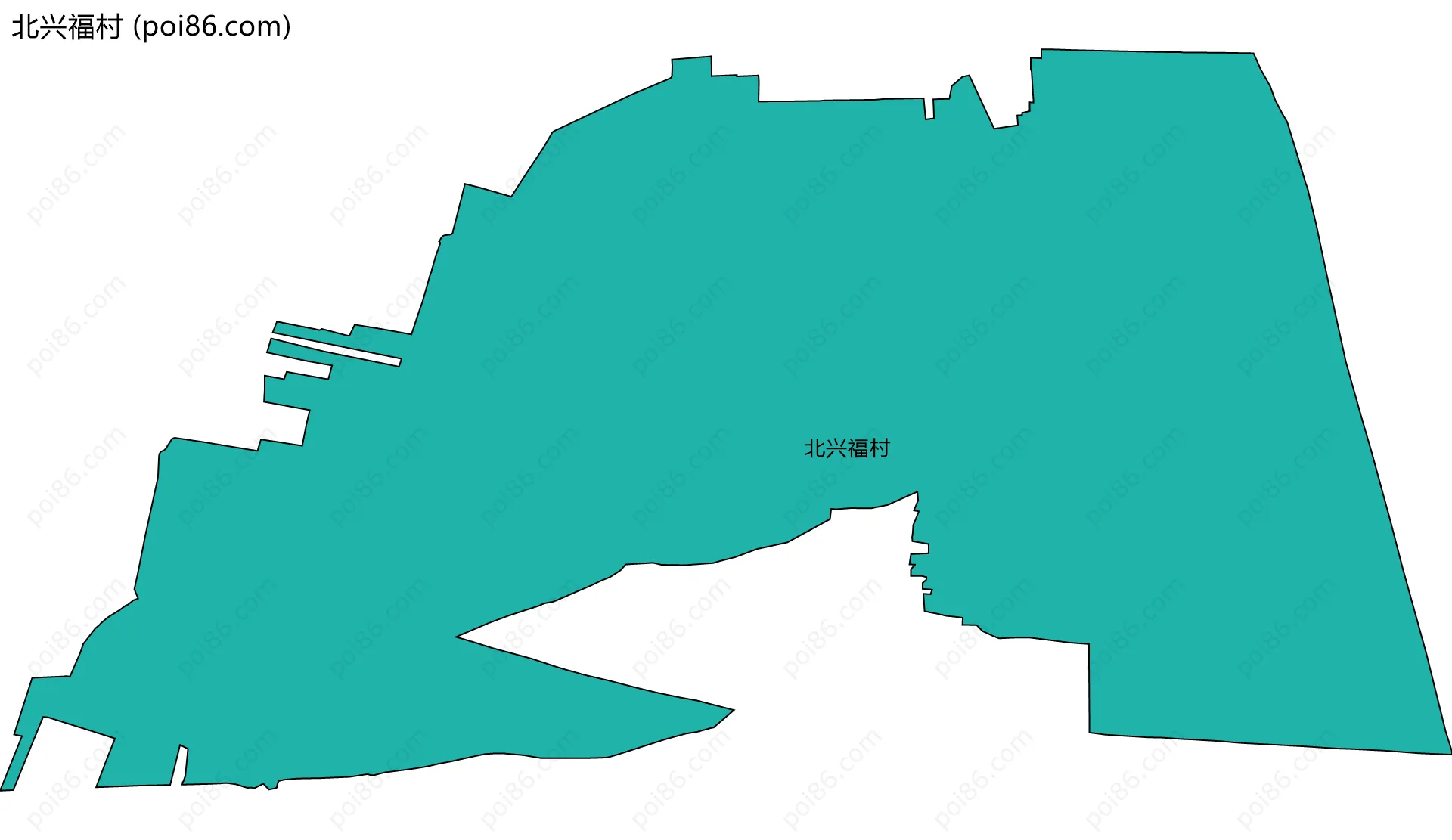 北兴福村边界地图