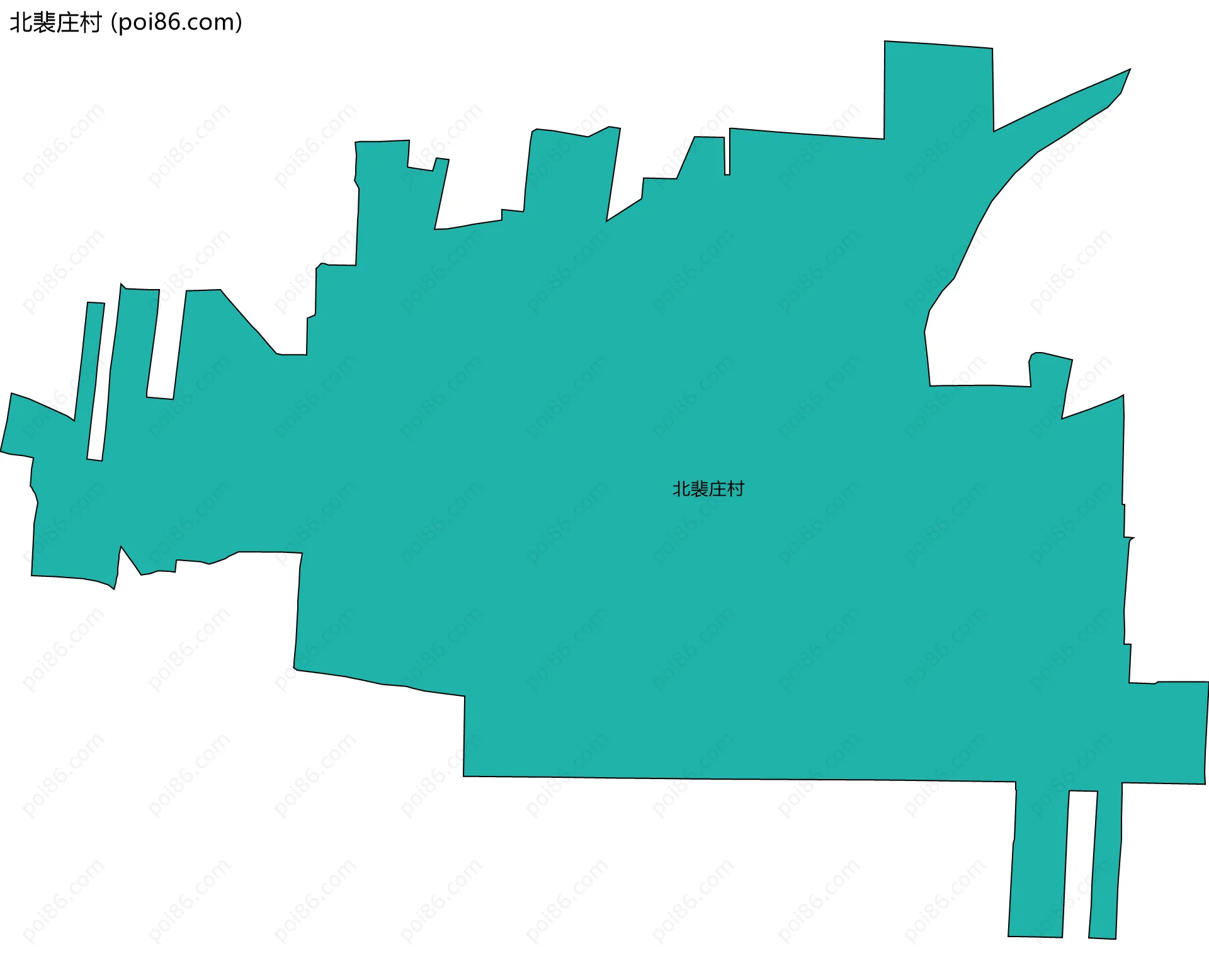 北裴庄村边界地图