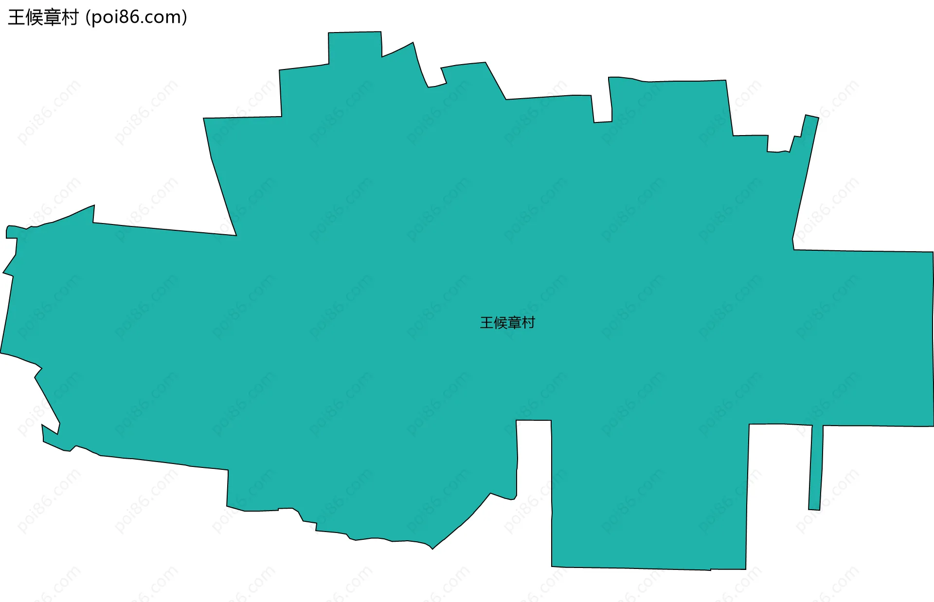 王候章村边界地图