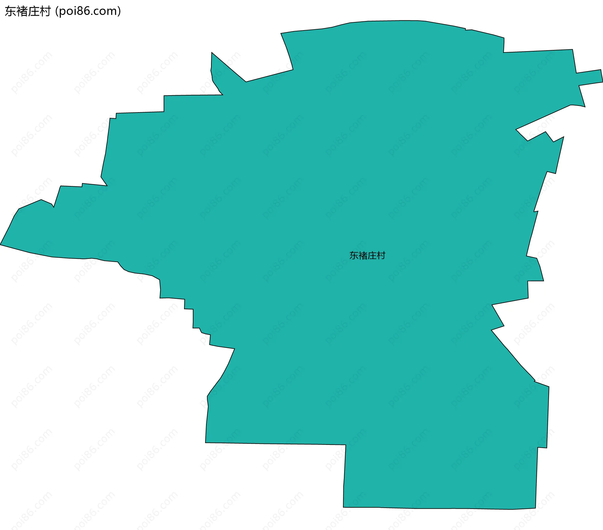 东褚庄村边界地图