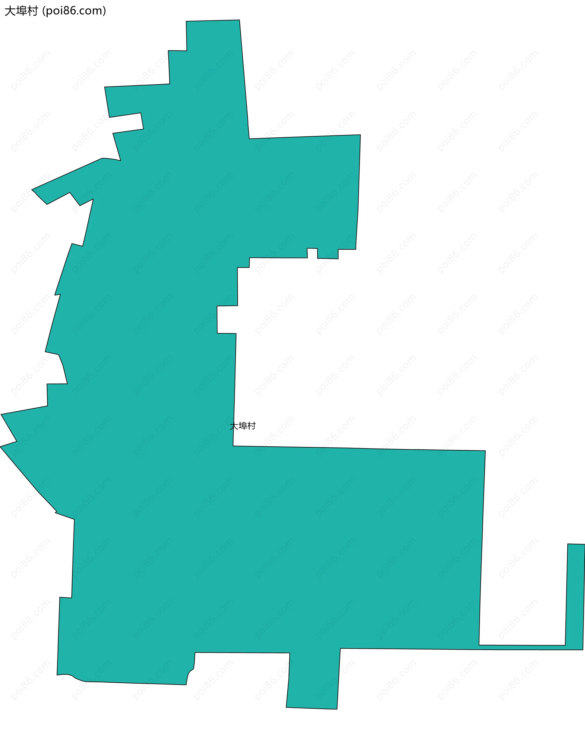 大埠村边界地图