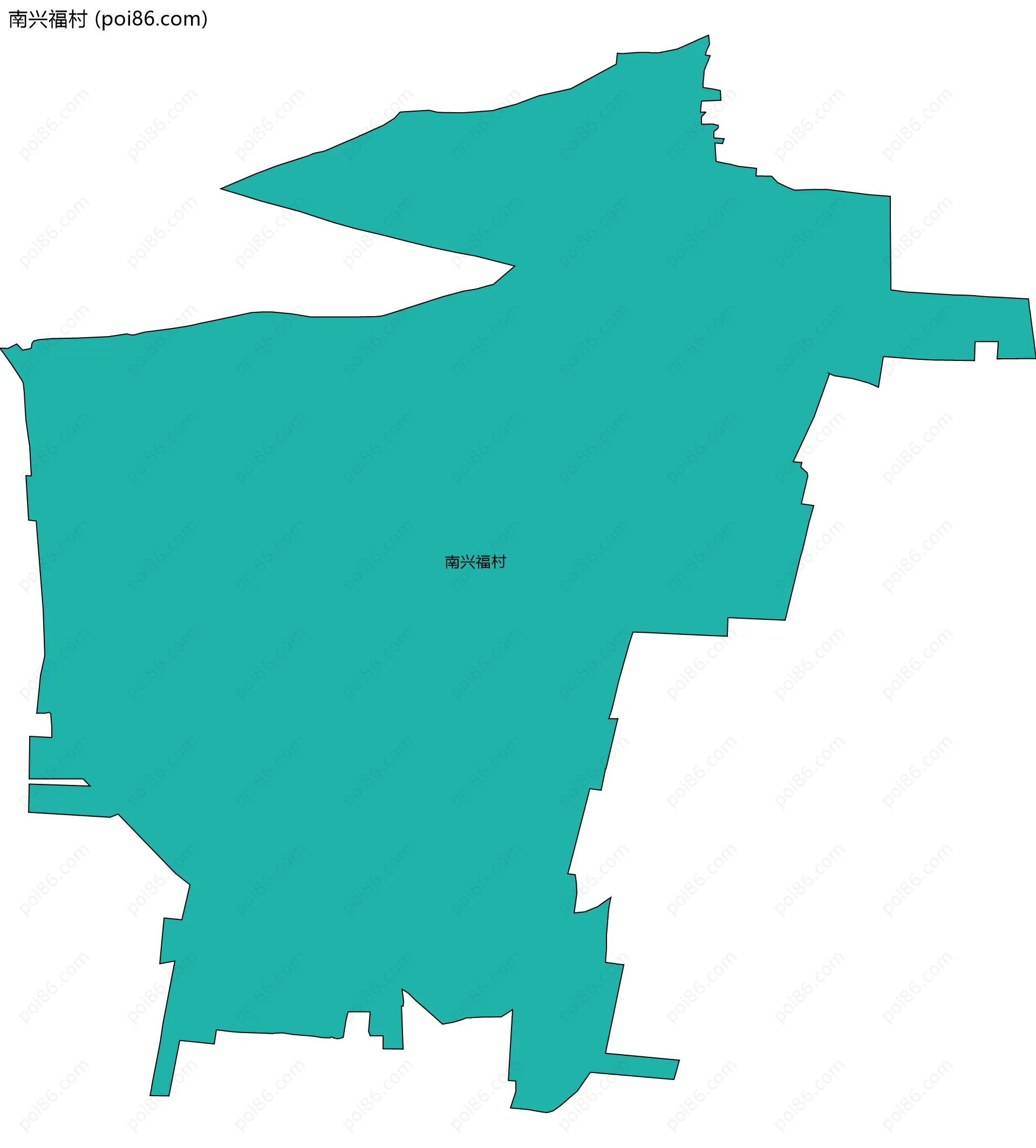 南兴福村边界地图
