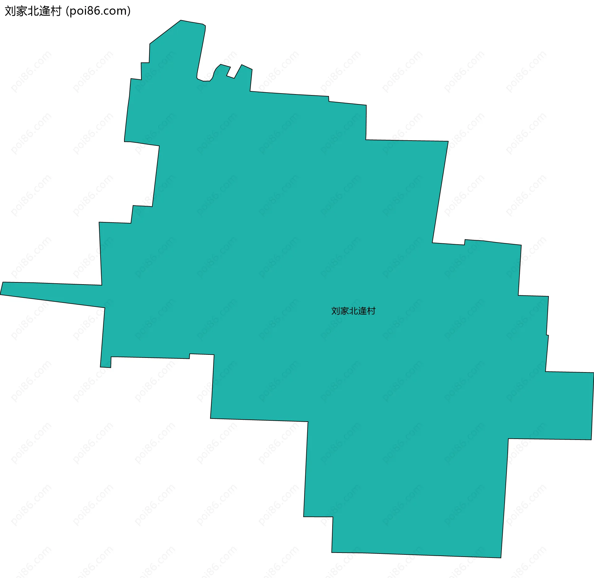 刘家北逄村边界地图