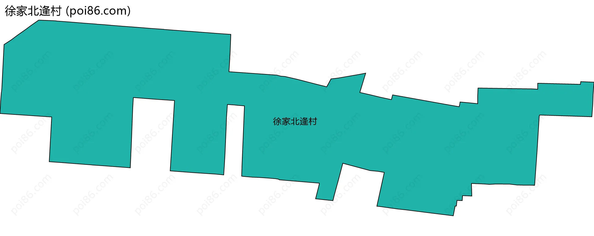 徐家北逄村边界地图