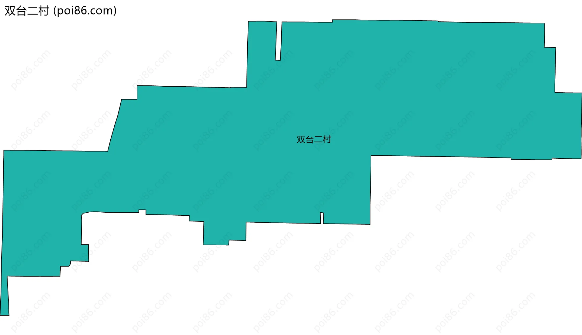 双台二村边界地图