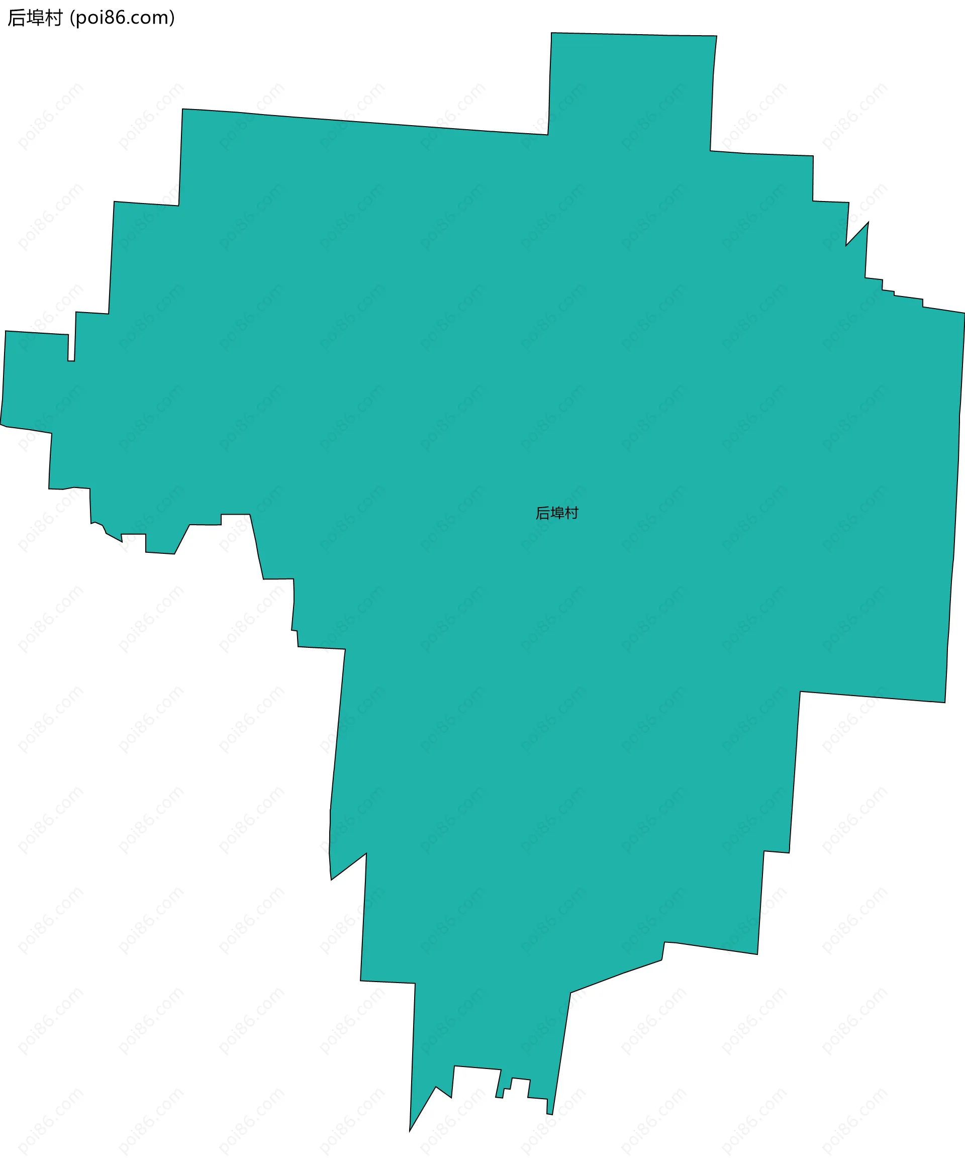 后埠村边界地图