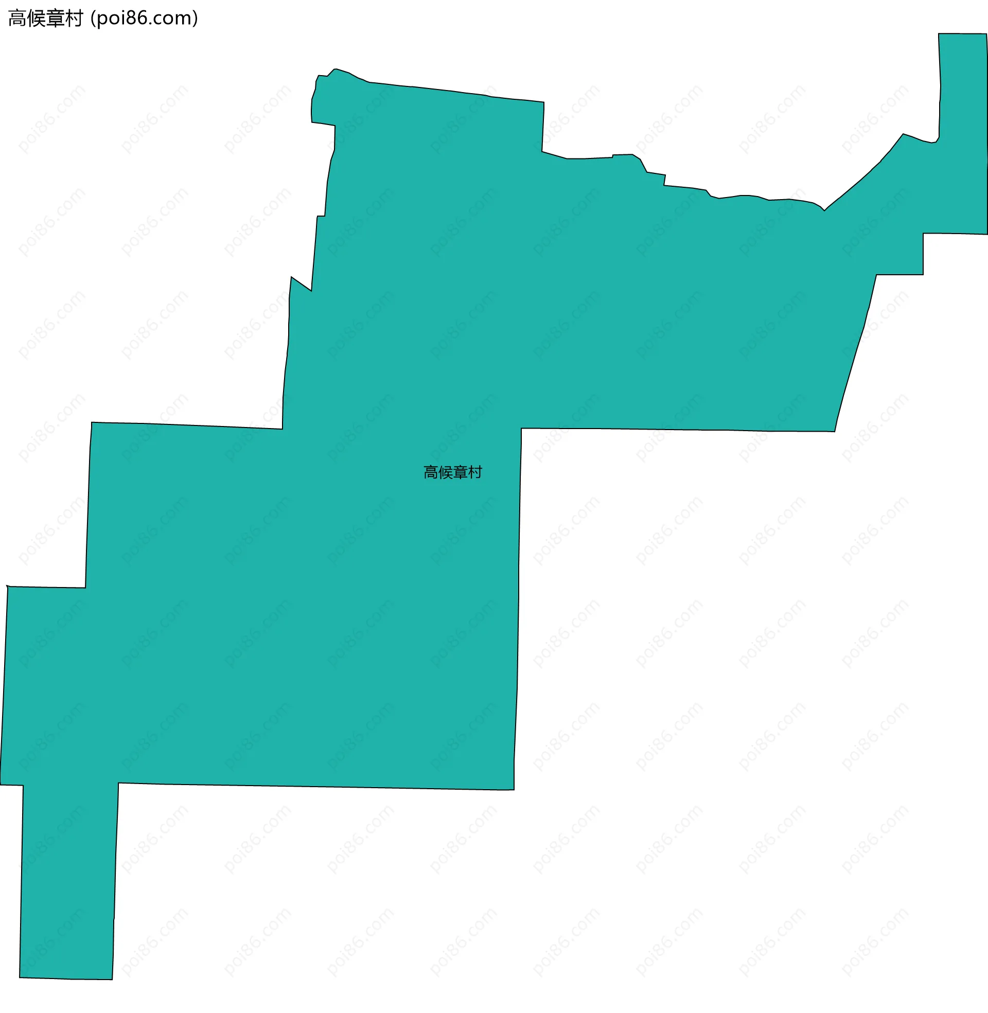 高候章村边界地图