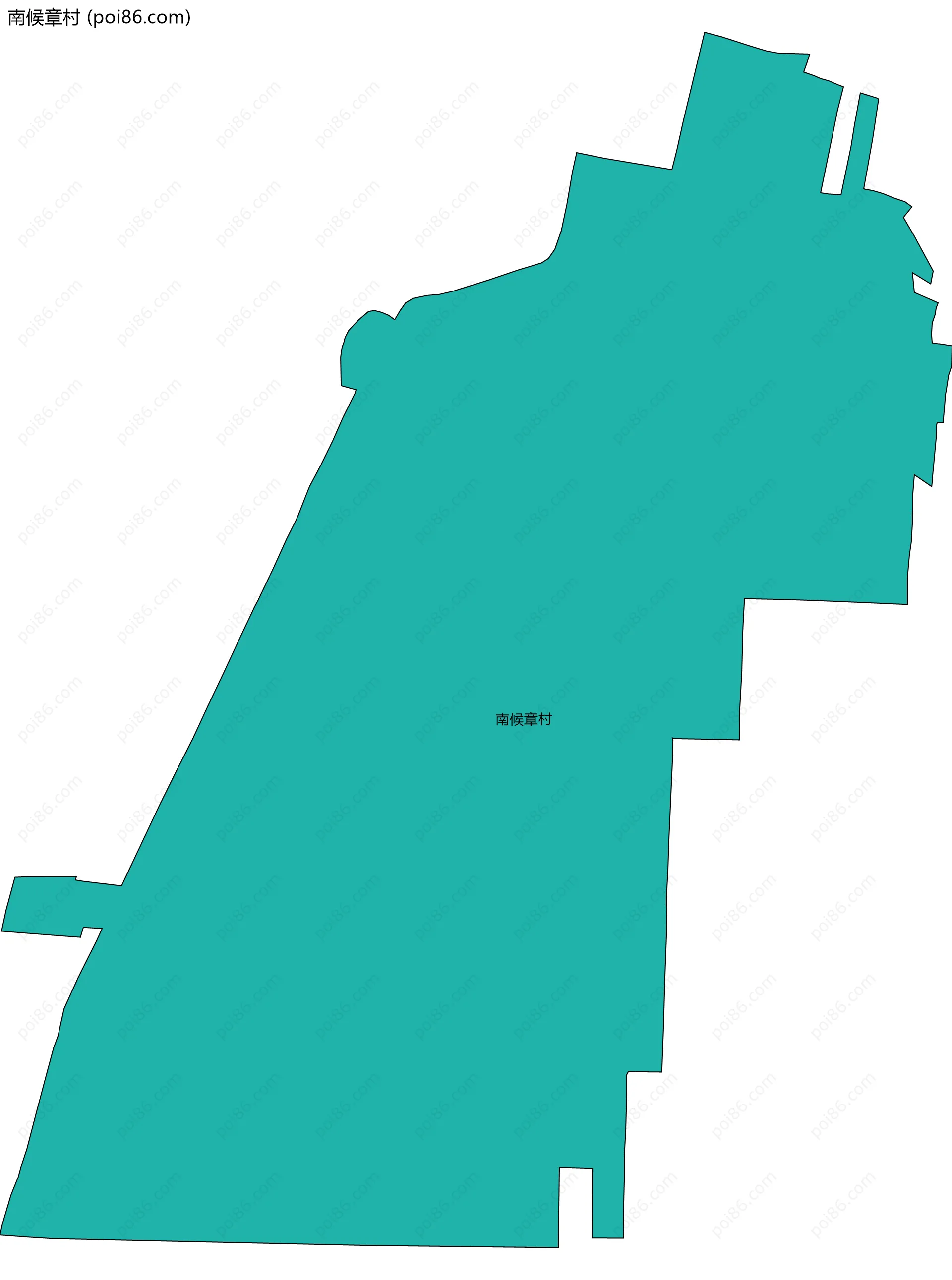 南候章村边界地图