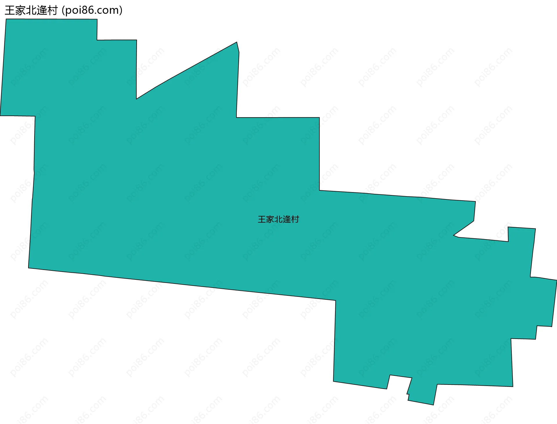 王家北逄村边界地图