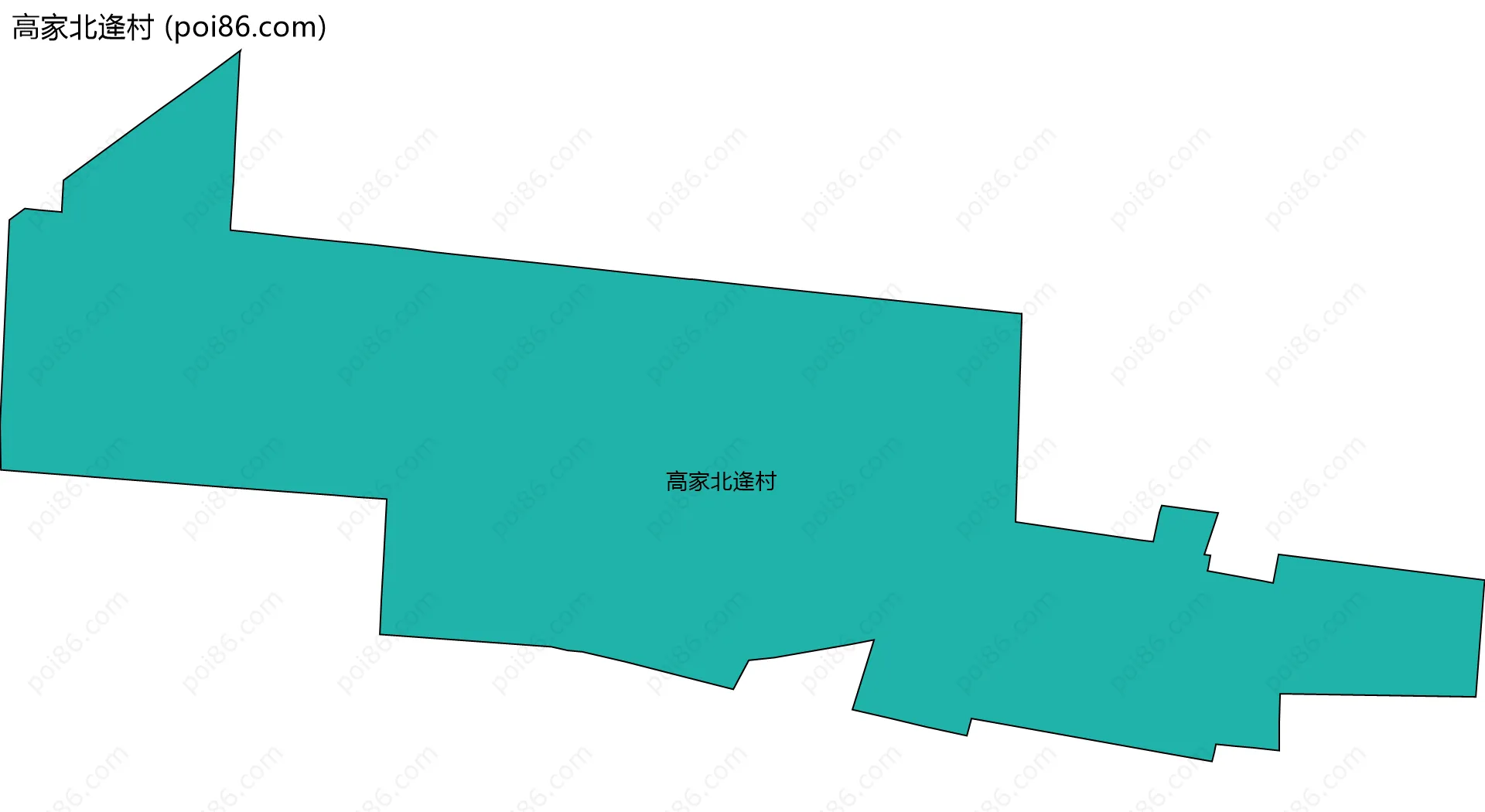 高家北逄村边界地图