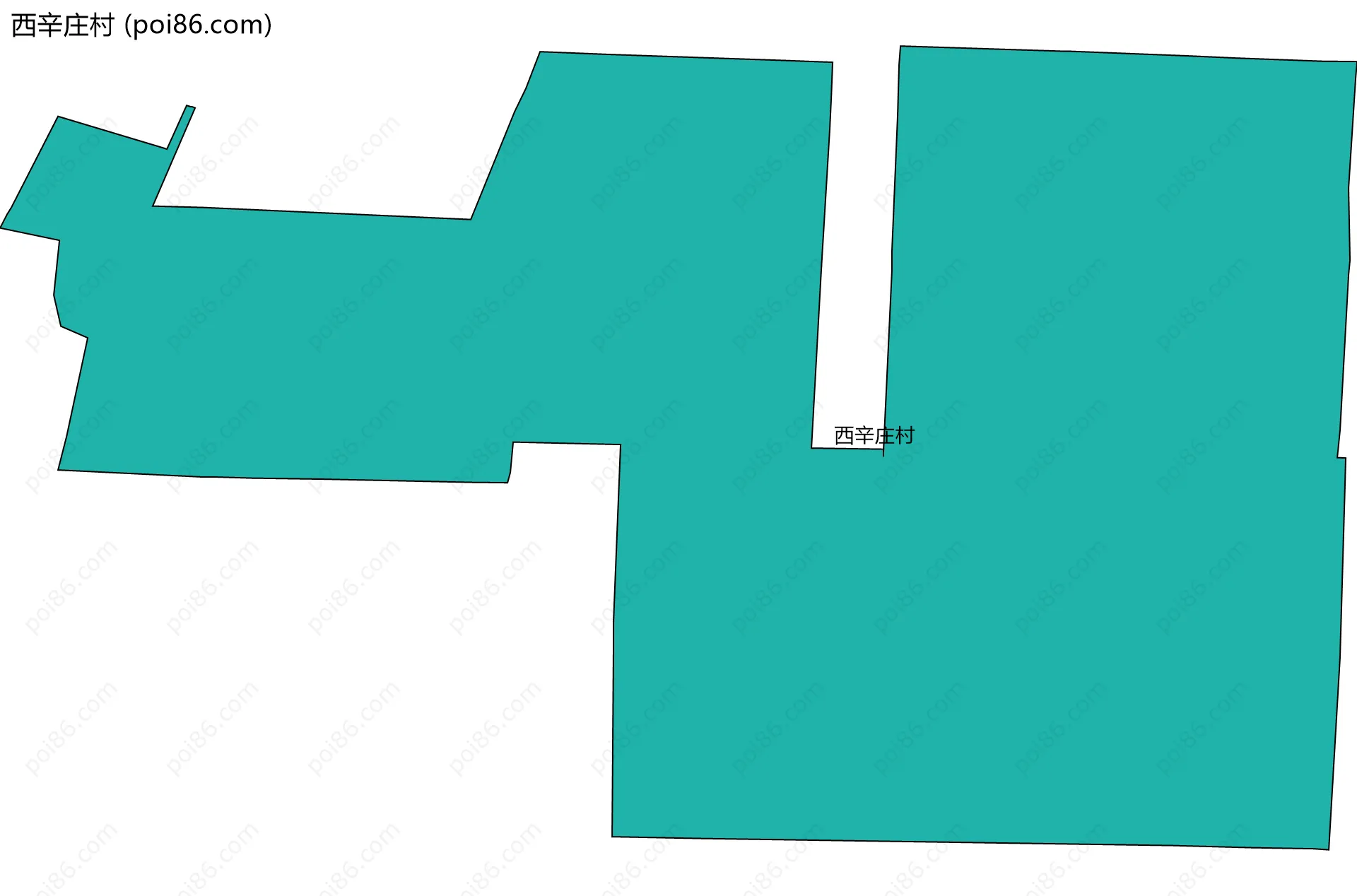 西辛庄村边界地图