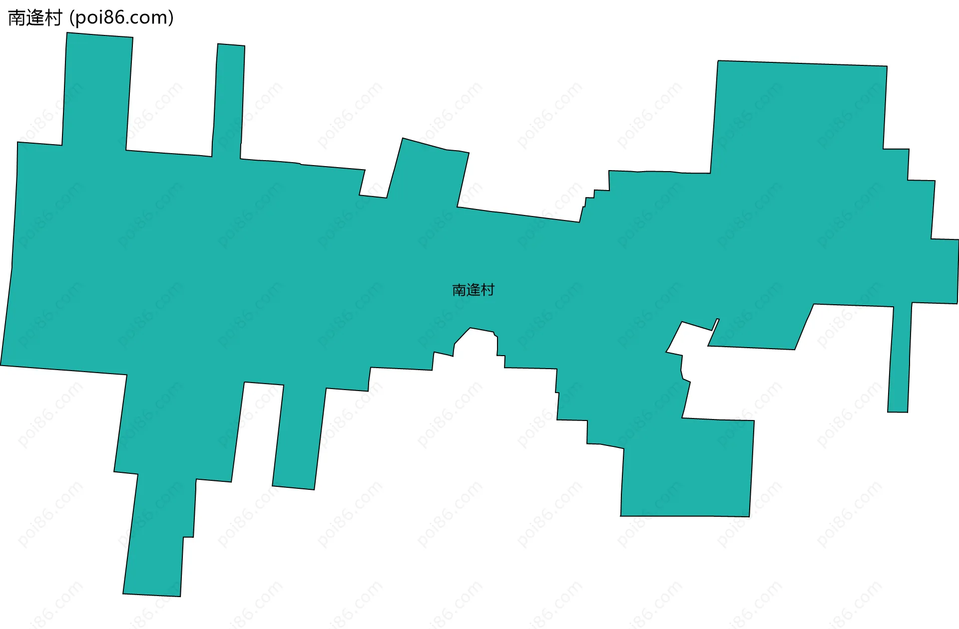 南逄村边界地图