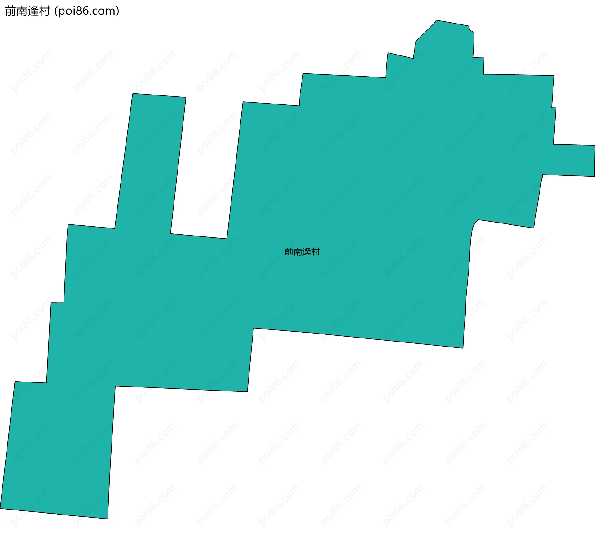 前南逄村边界地图