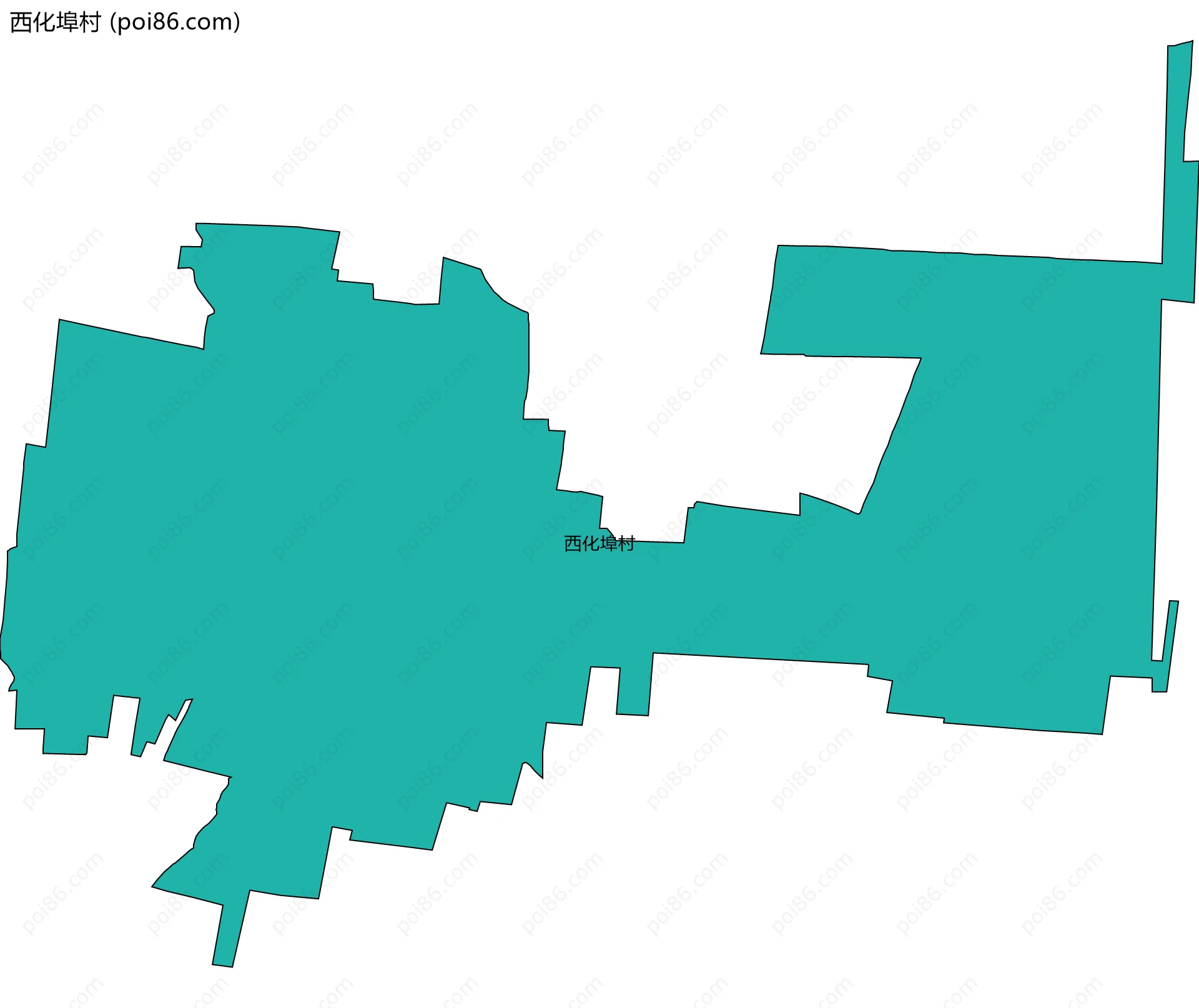 西化埠村边界地图