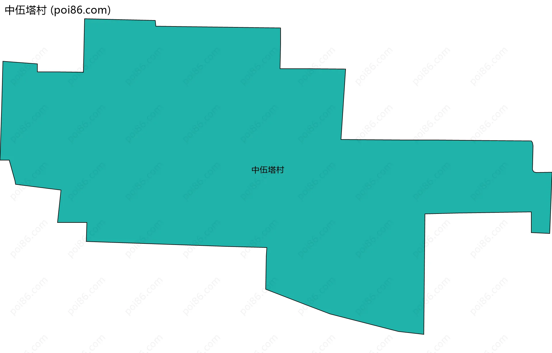 中伍塔村边界地图