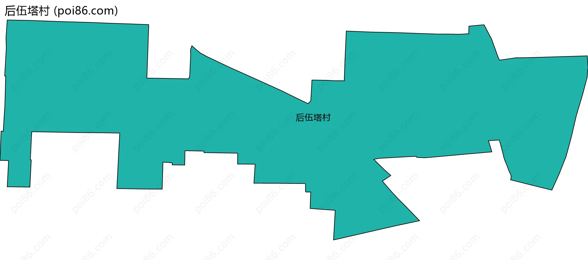 后伍塔村边界地图