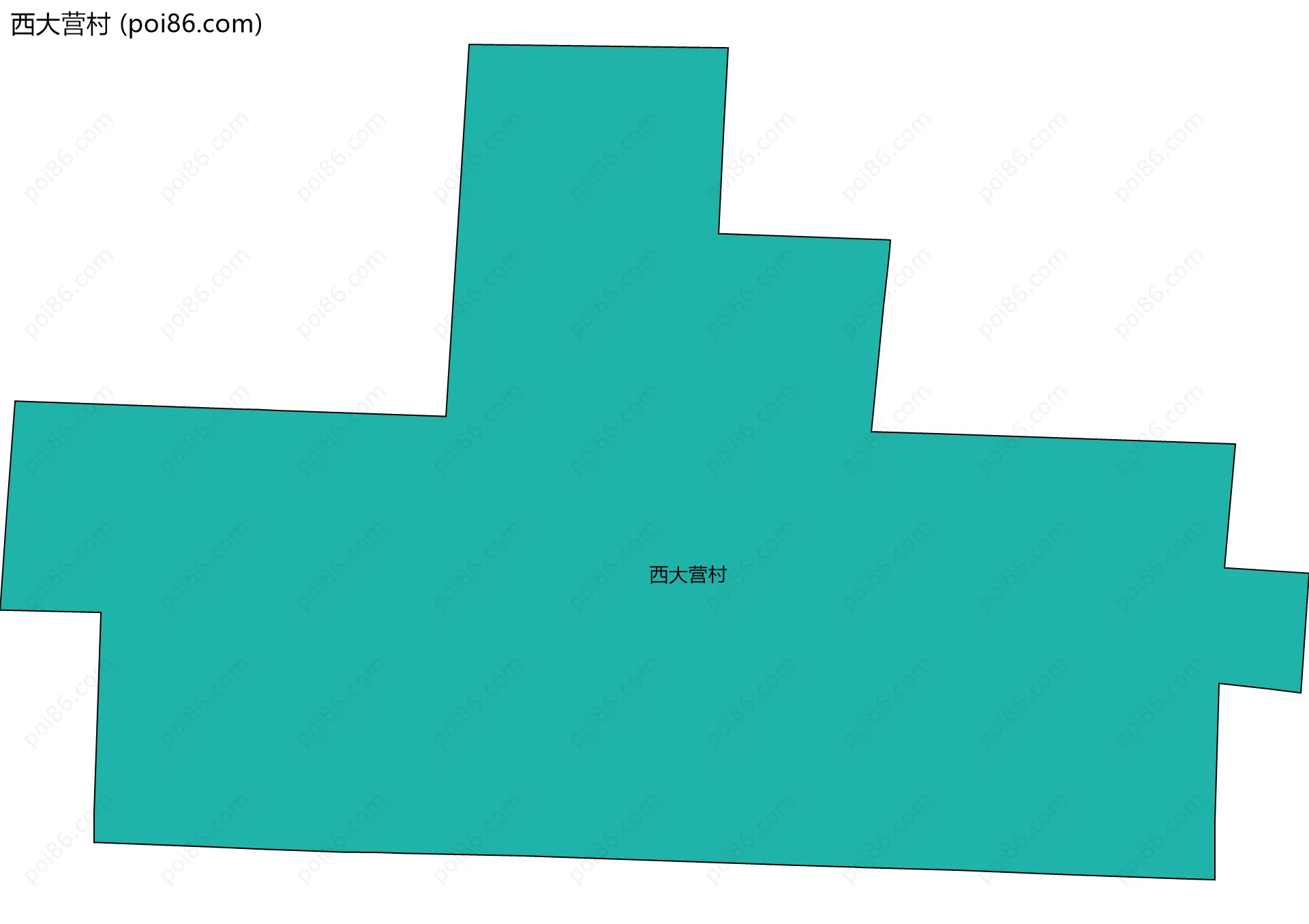西大营村边界地图