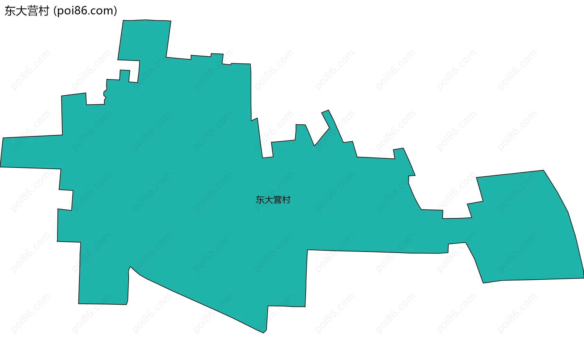 东大营村边界地图