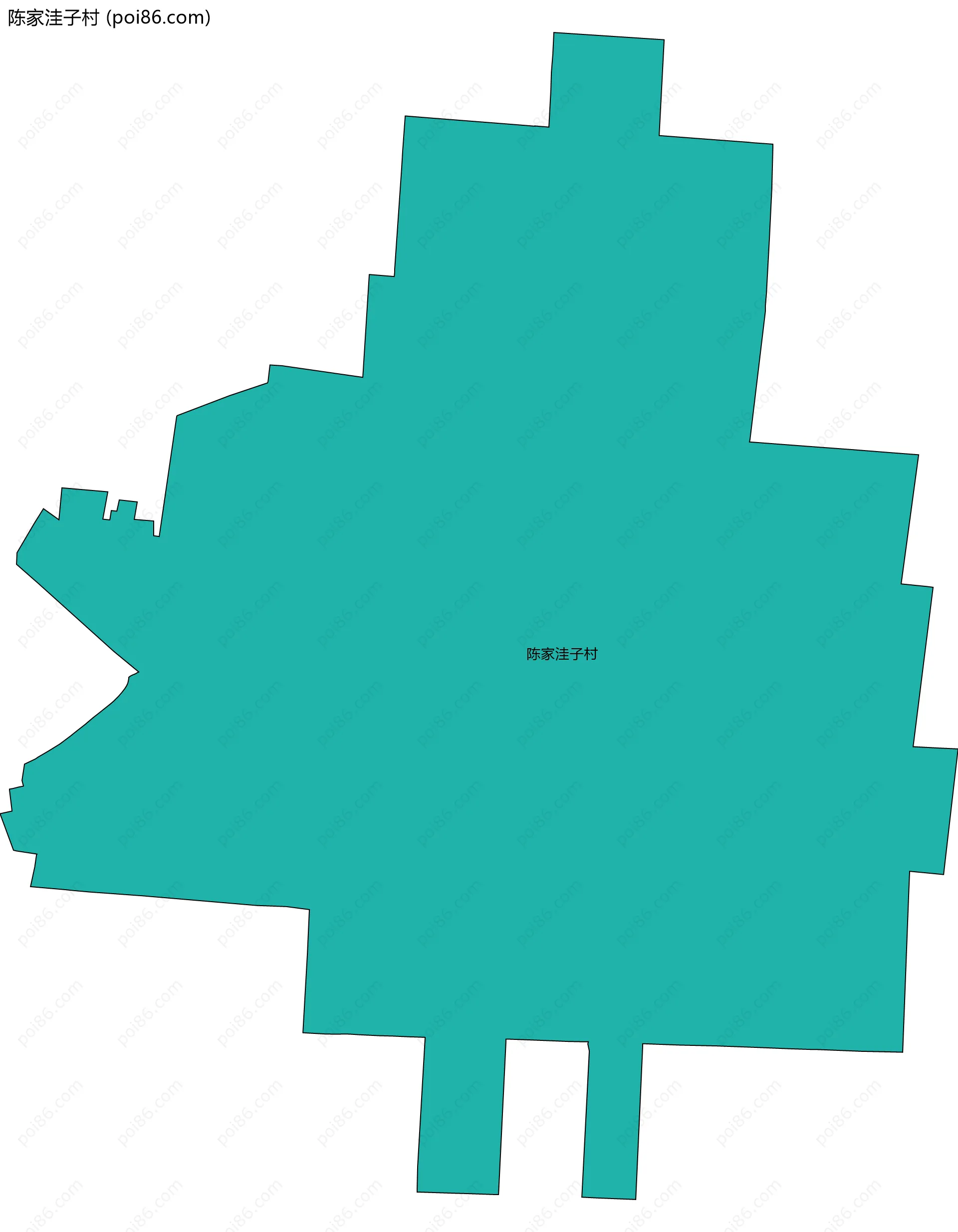 陈家洼子村边界地图