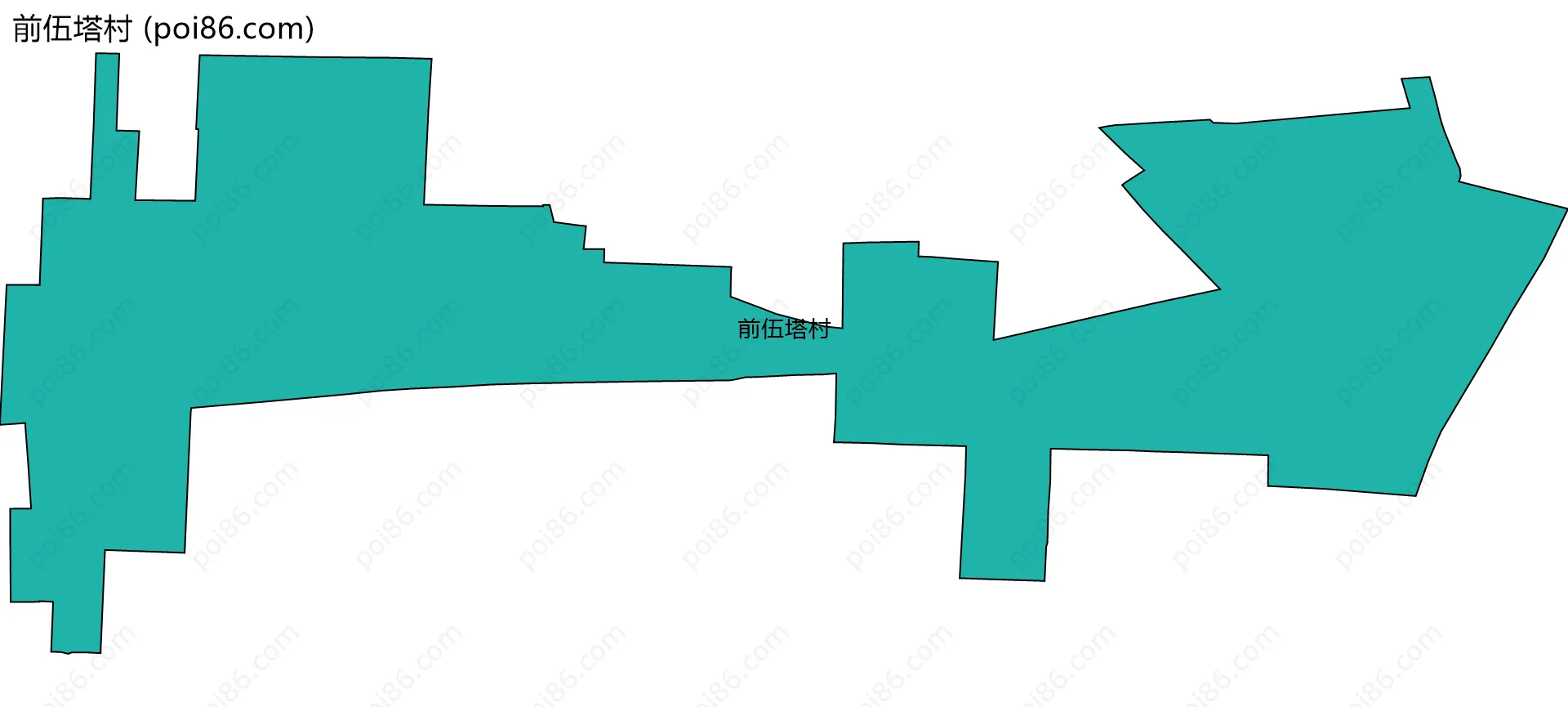 前伍塔村边界地图