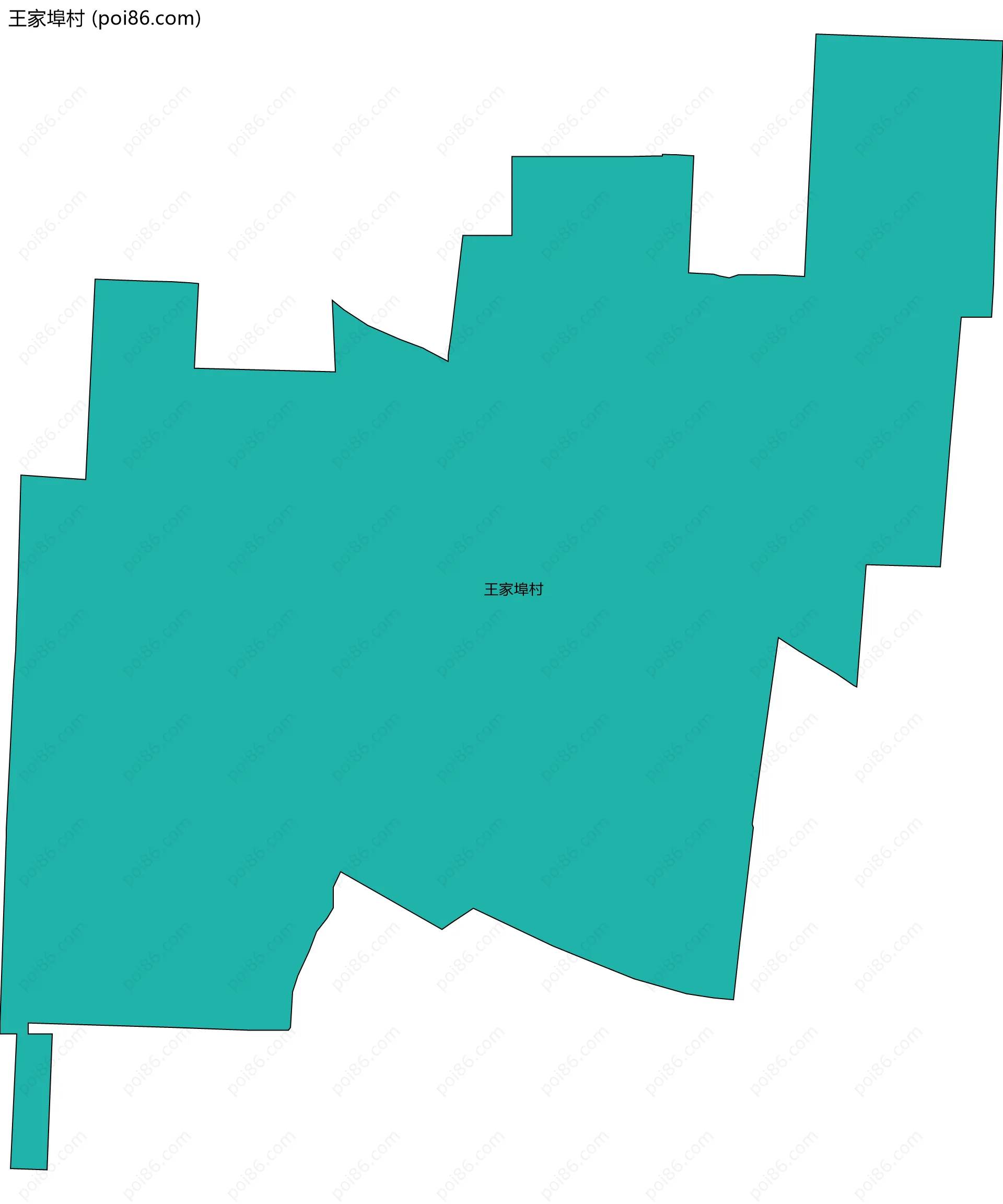 王家埠村边界地图