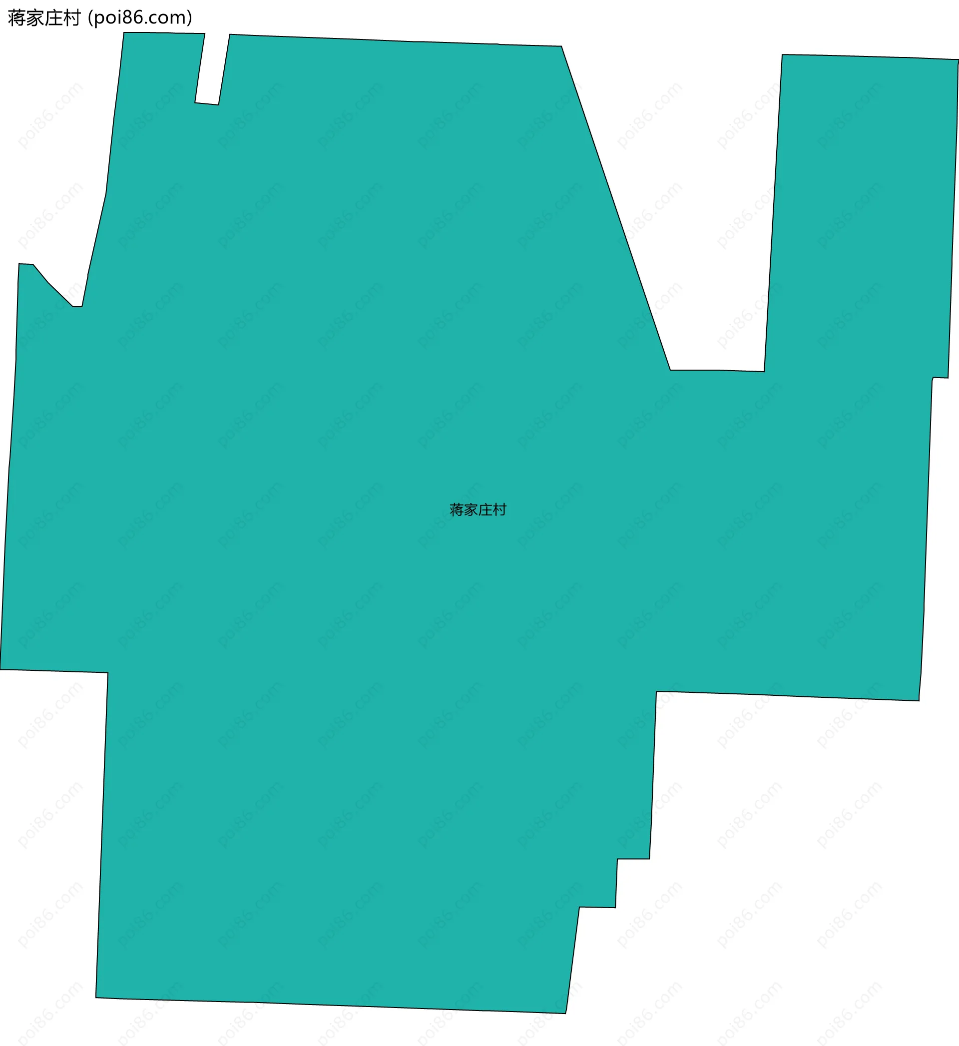 蒋家庄村边界地图