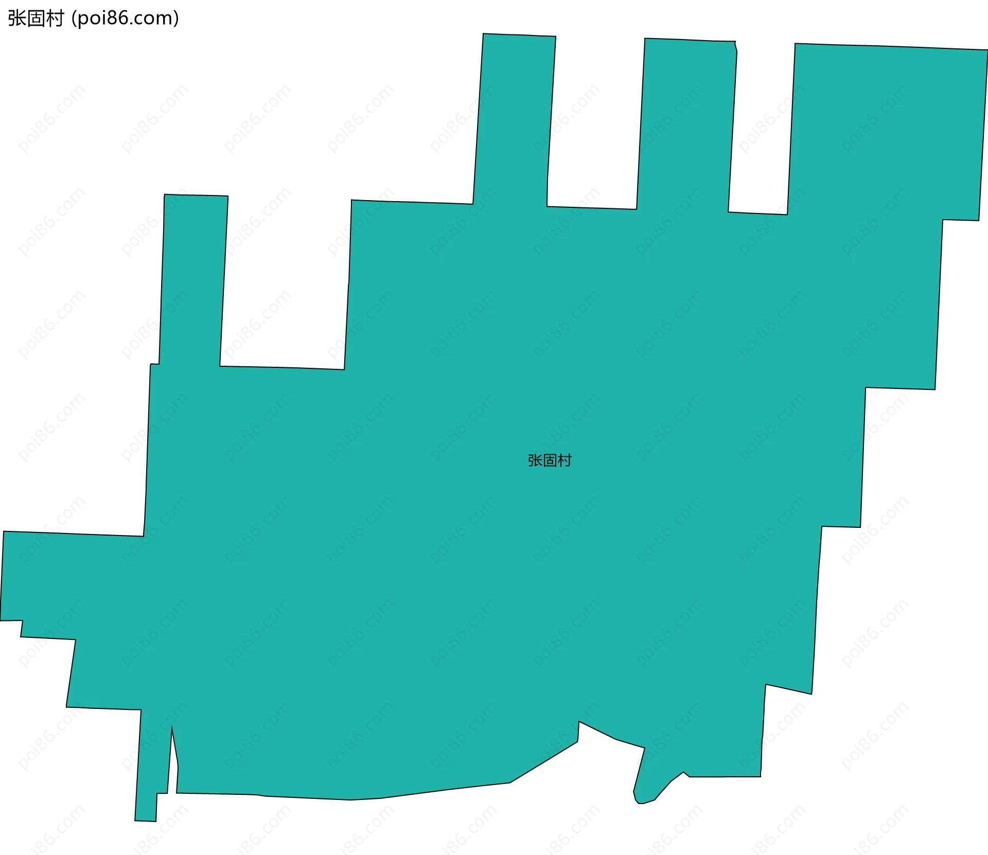 张固村边界地图