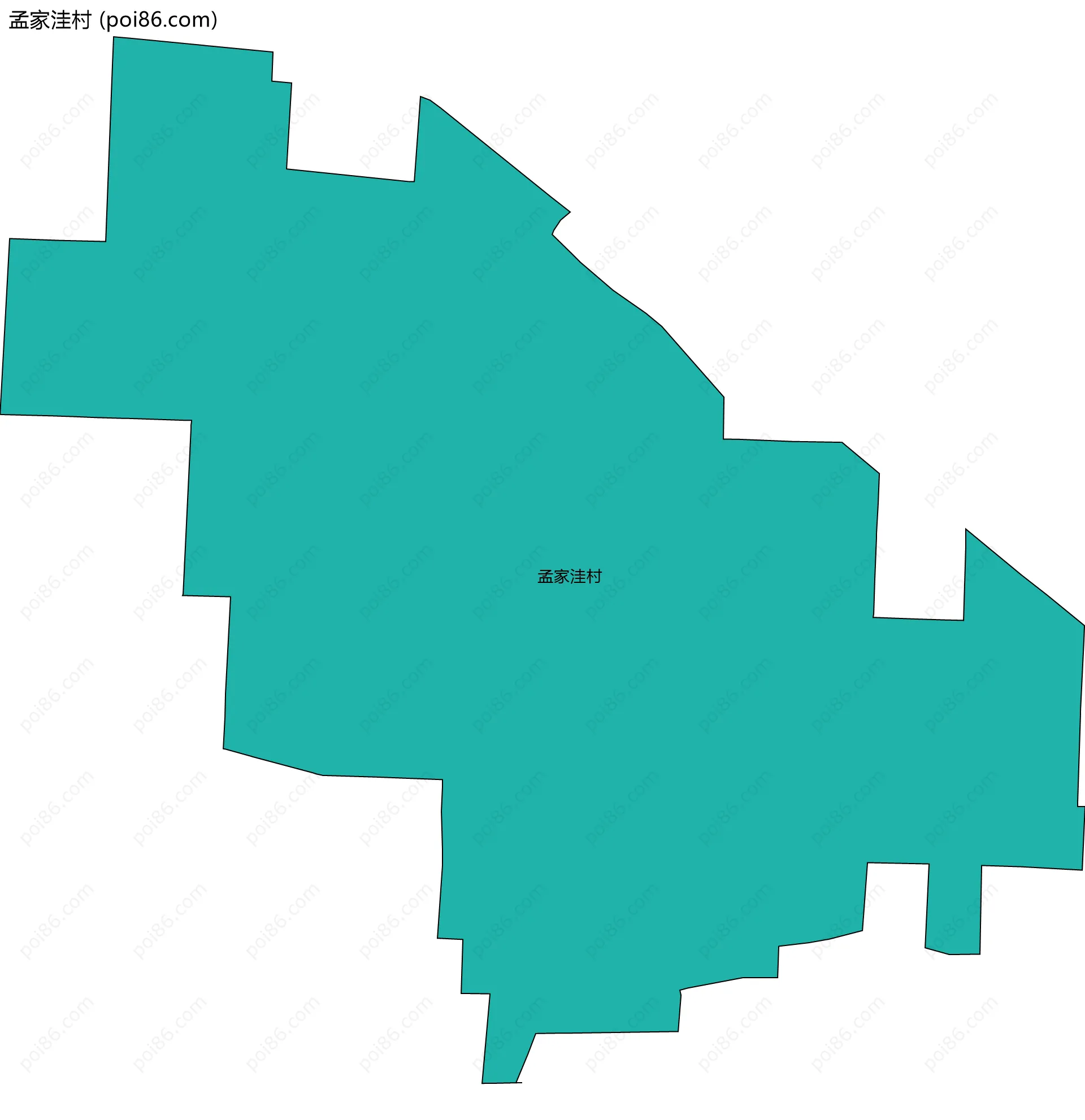 孟家洼村边界地图