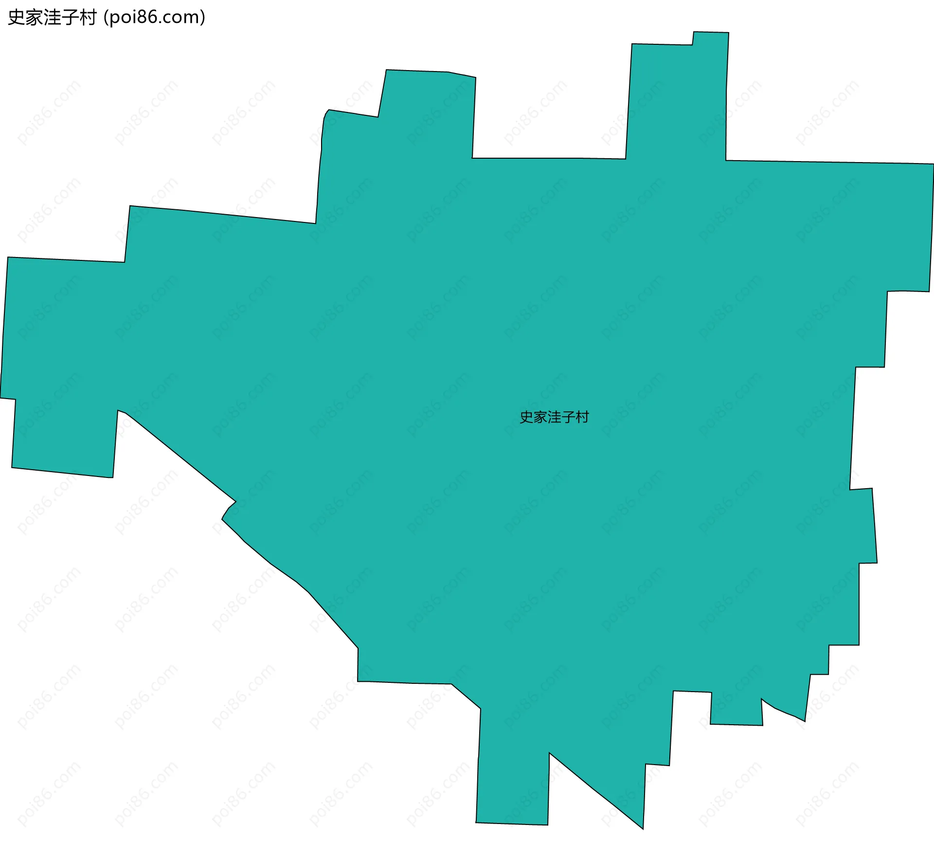 史家洼子村边界地图