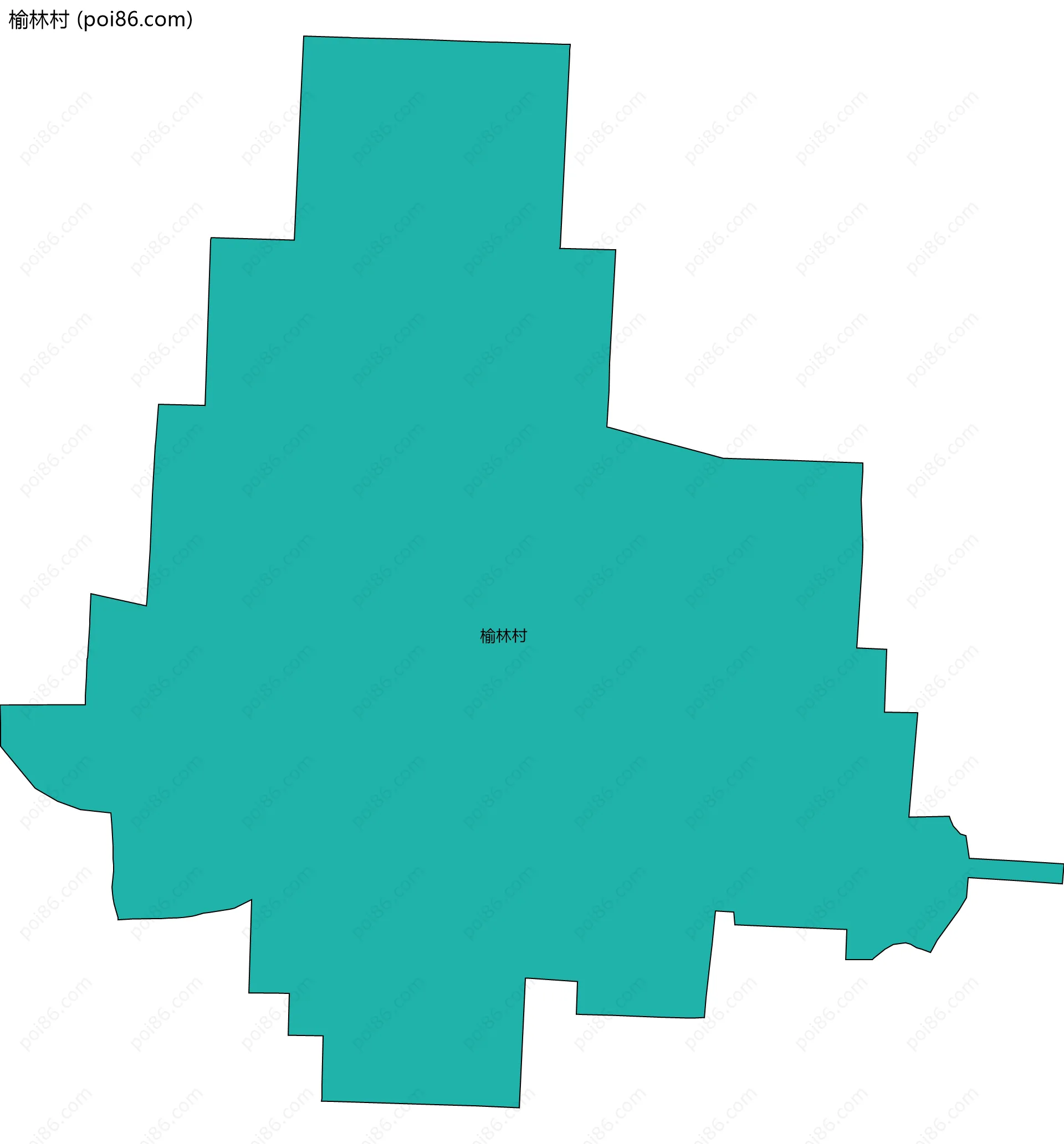 榆林村边界地图