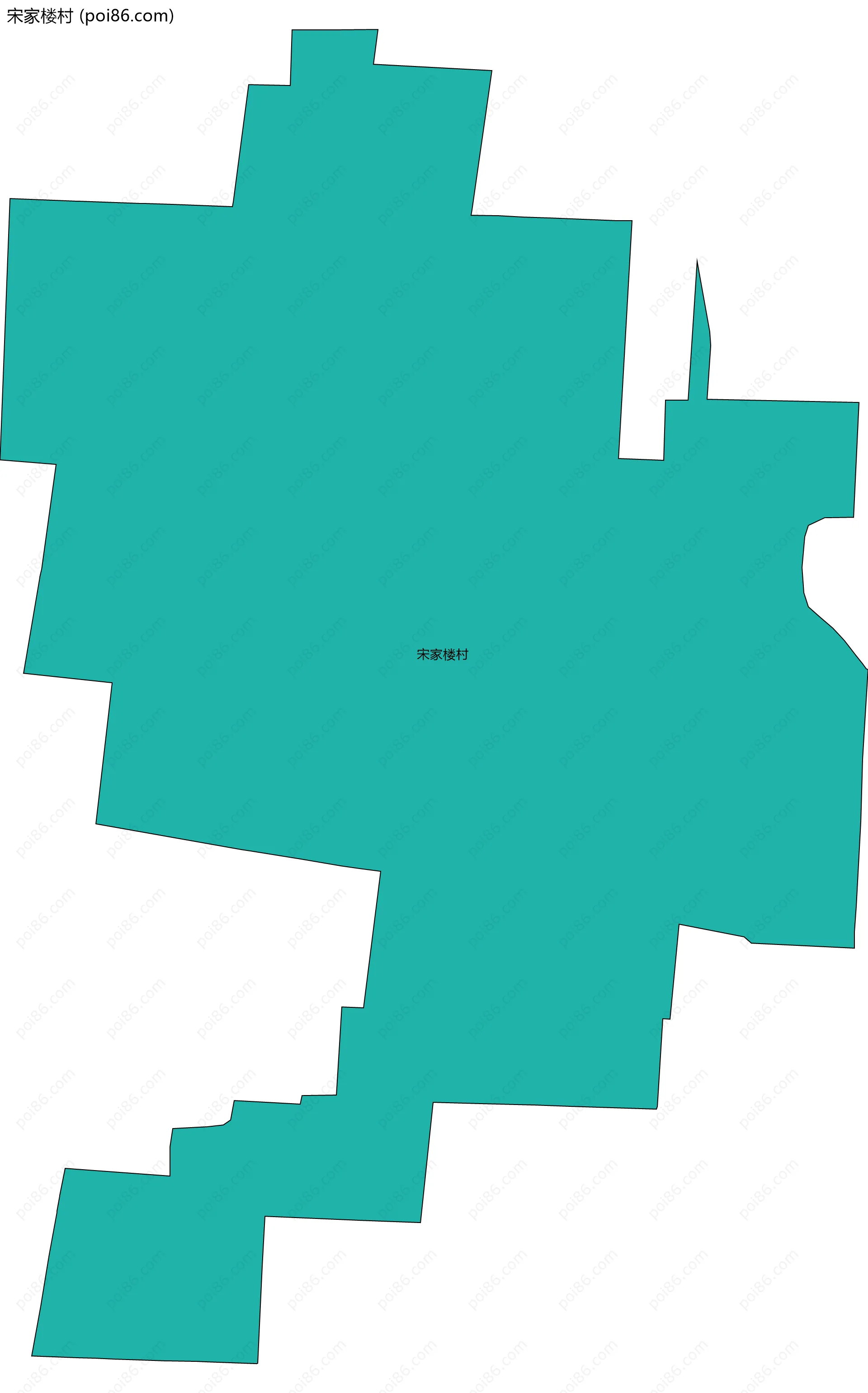 宋家楼村边界地图