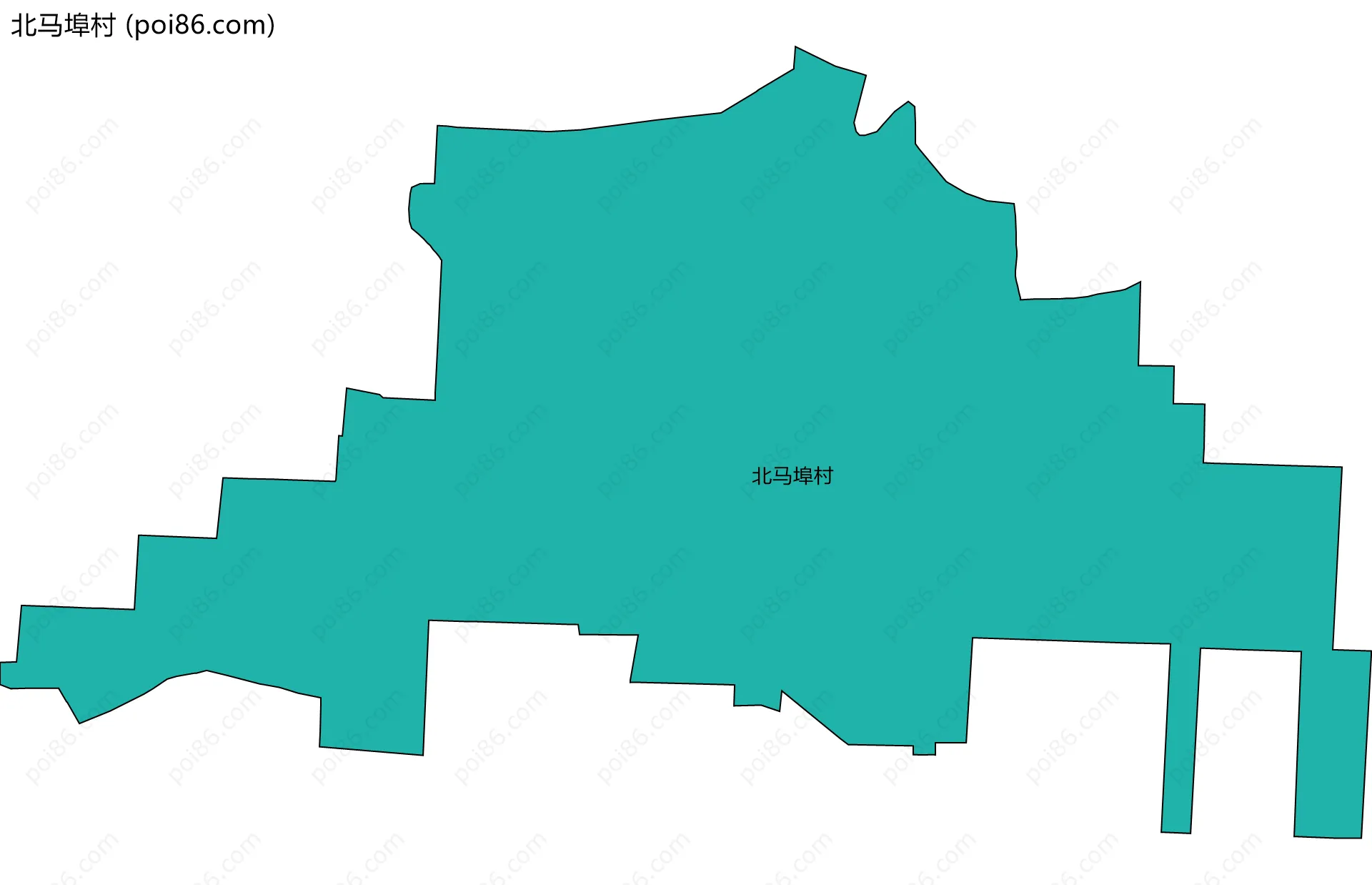 北马埠村边界地图