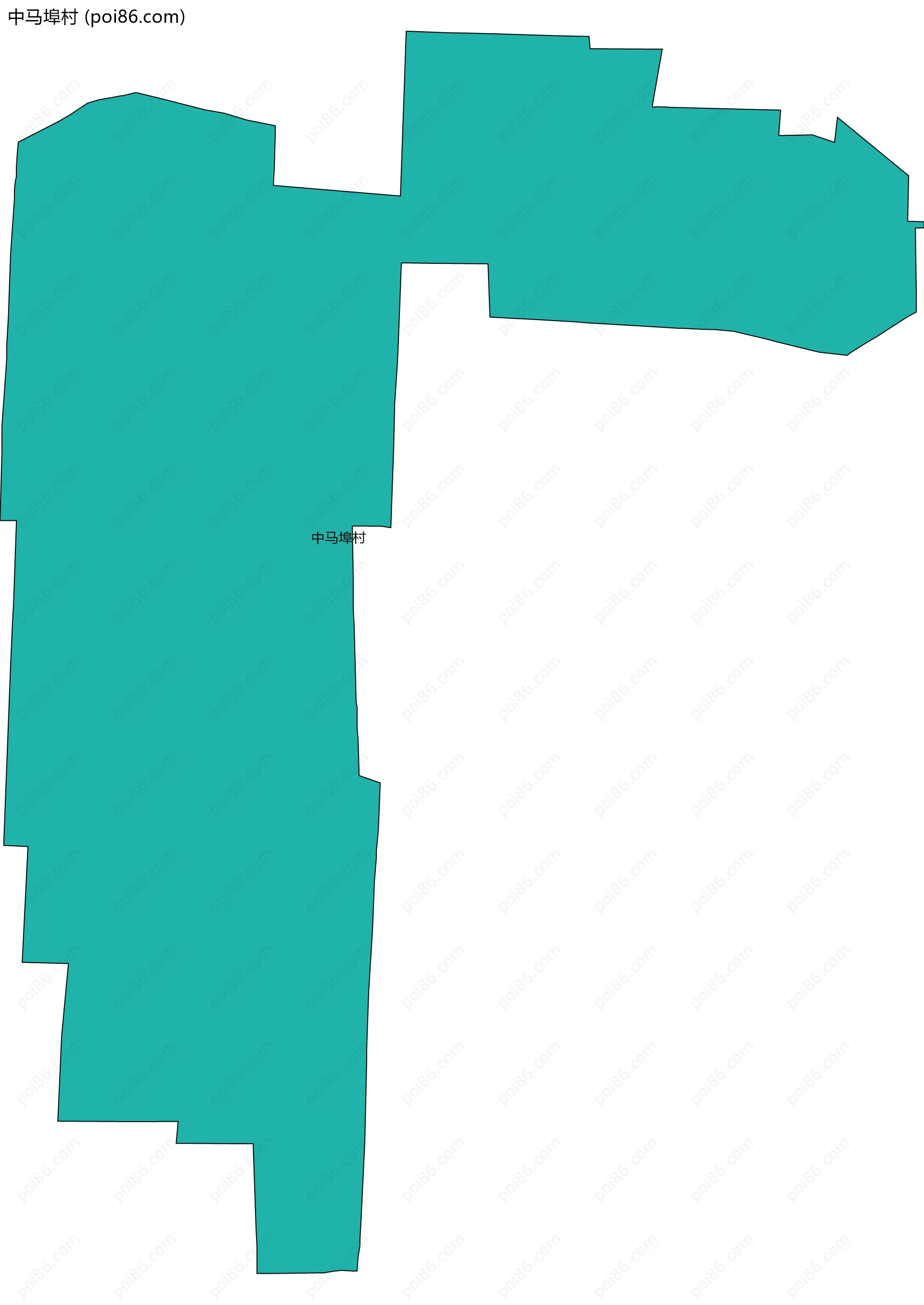 中马埠村边界地图