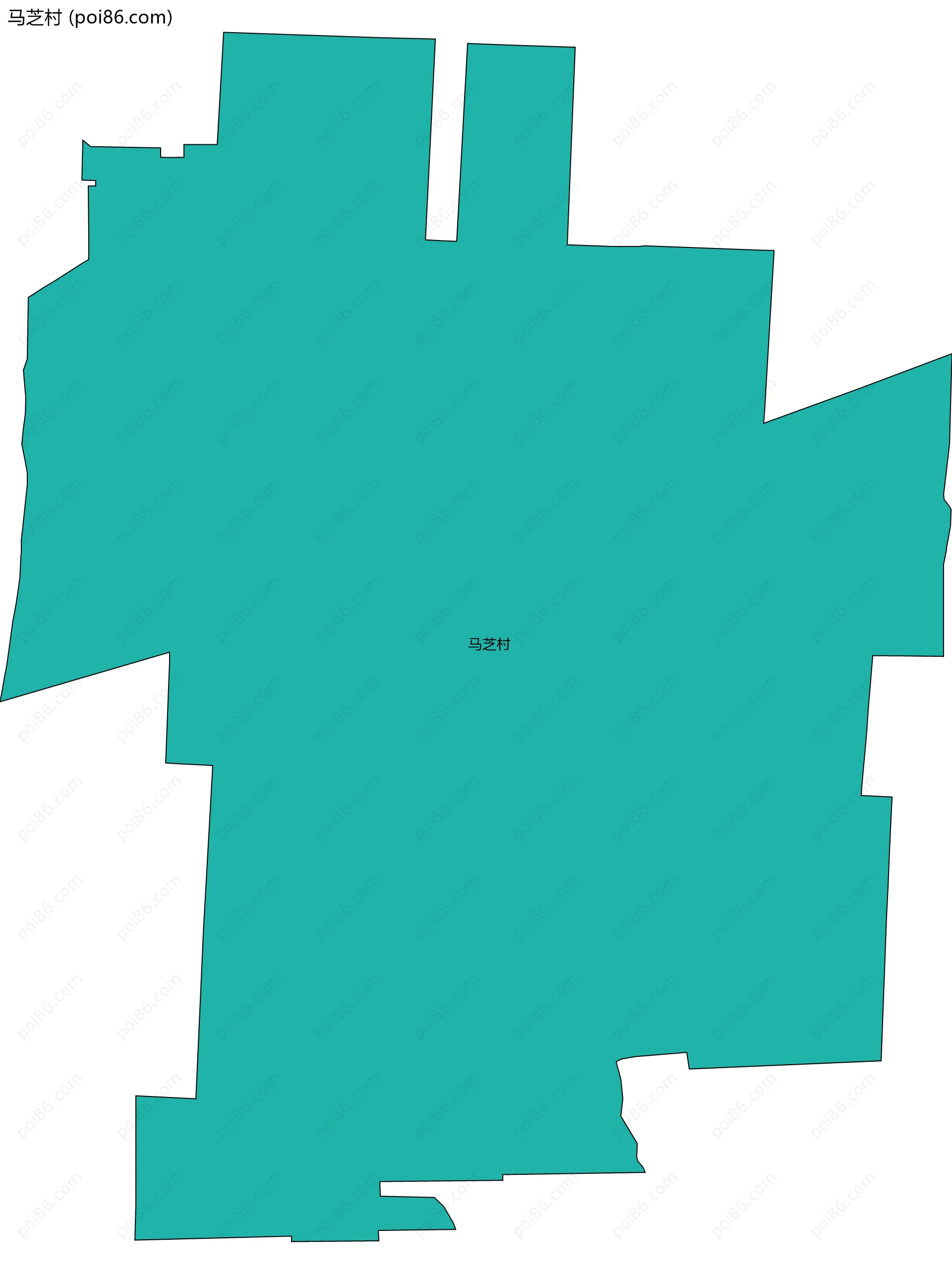 马芝村边界地图