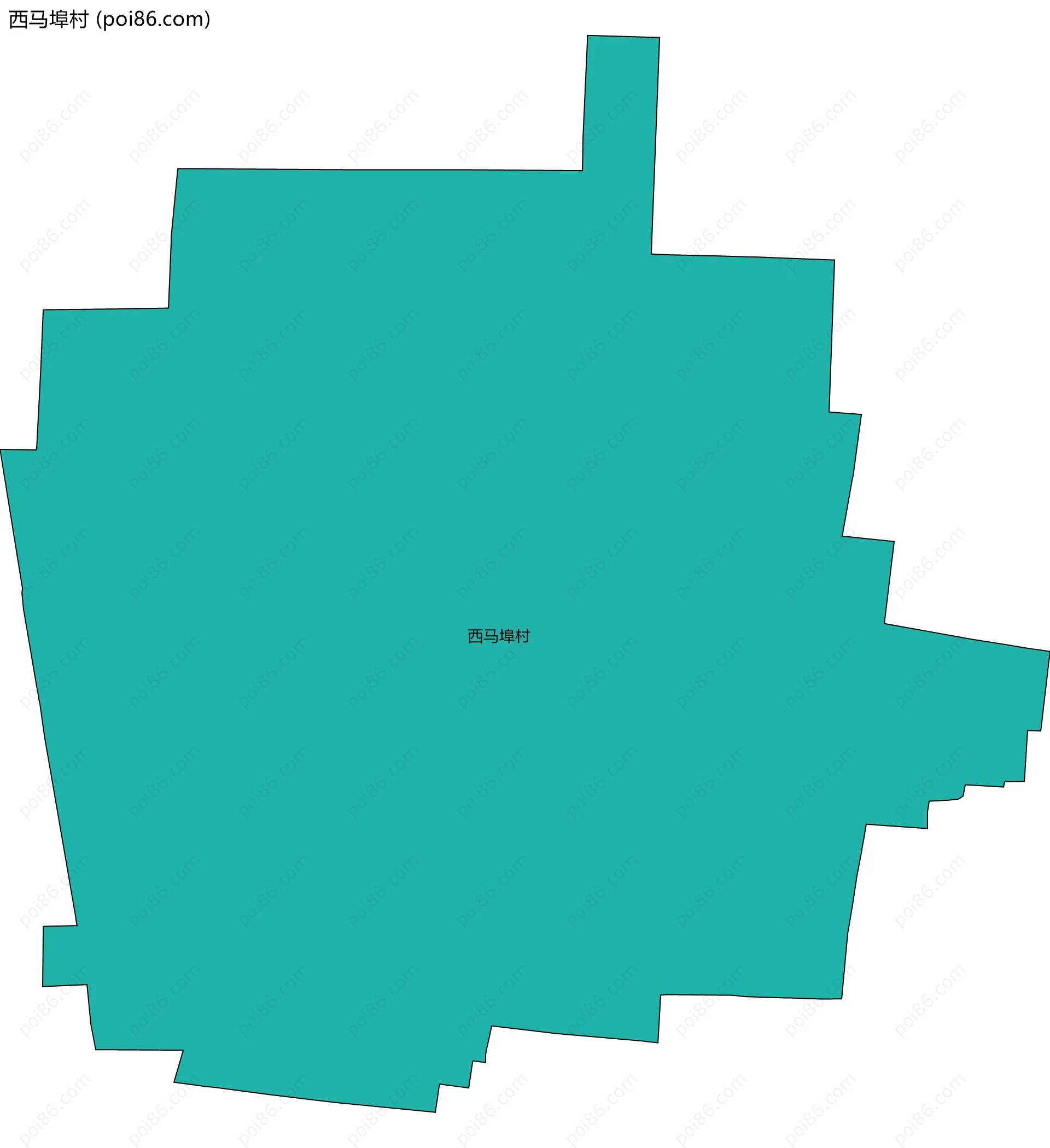 西马埠村边界地图