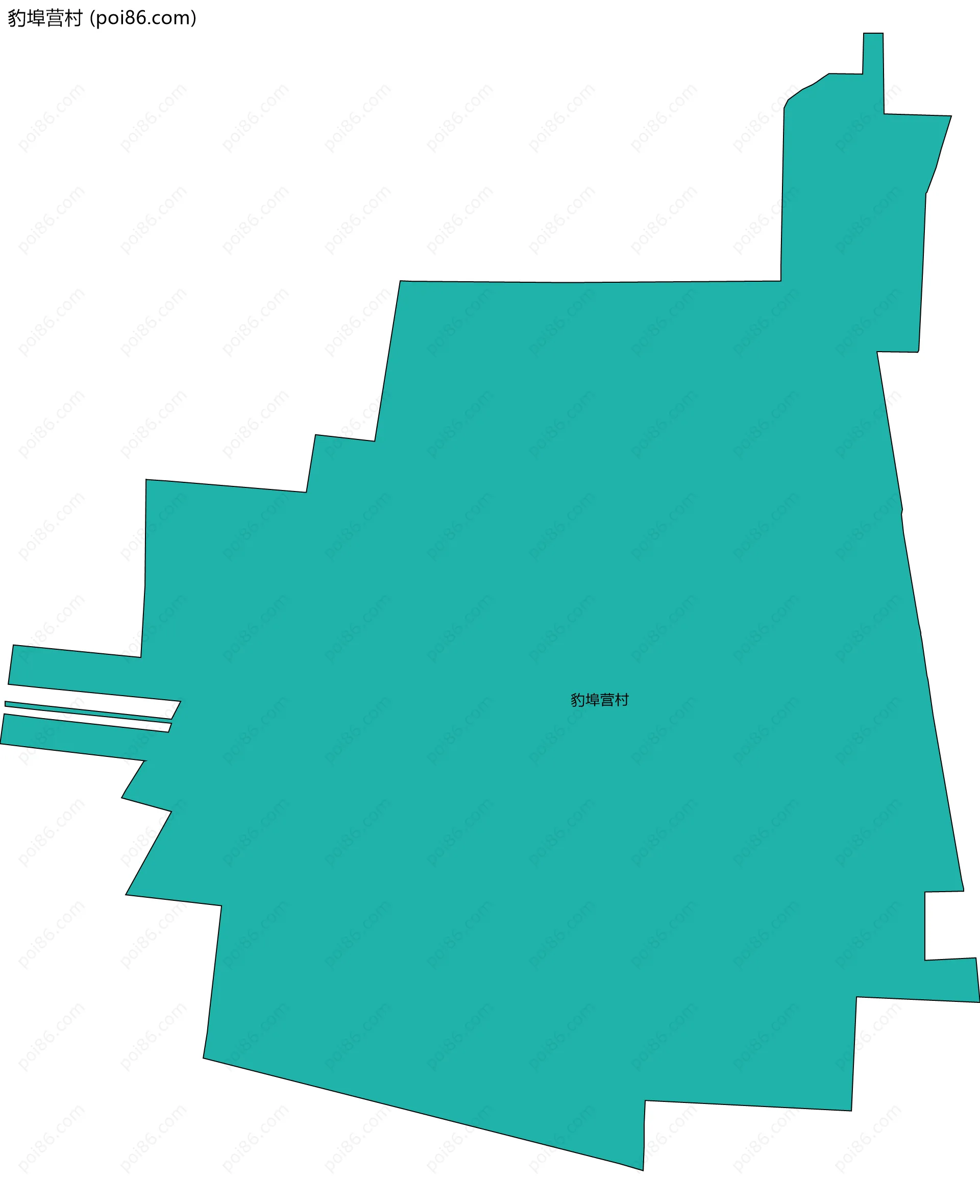 豹埠营村边界地图