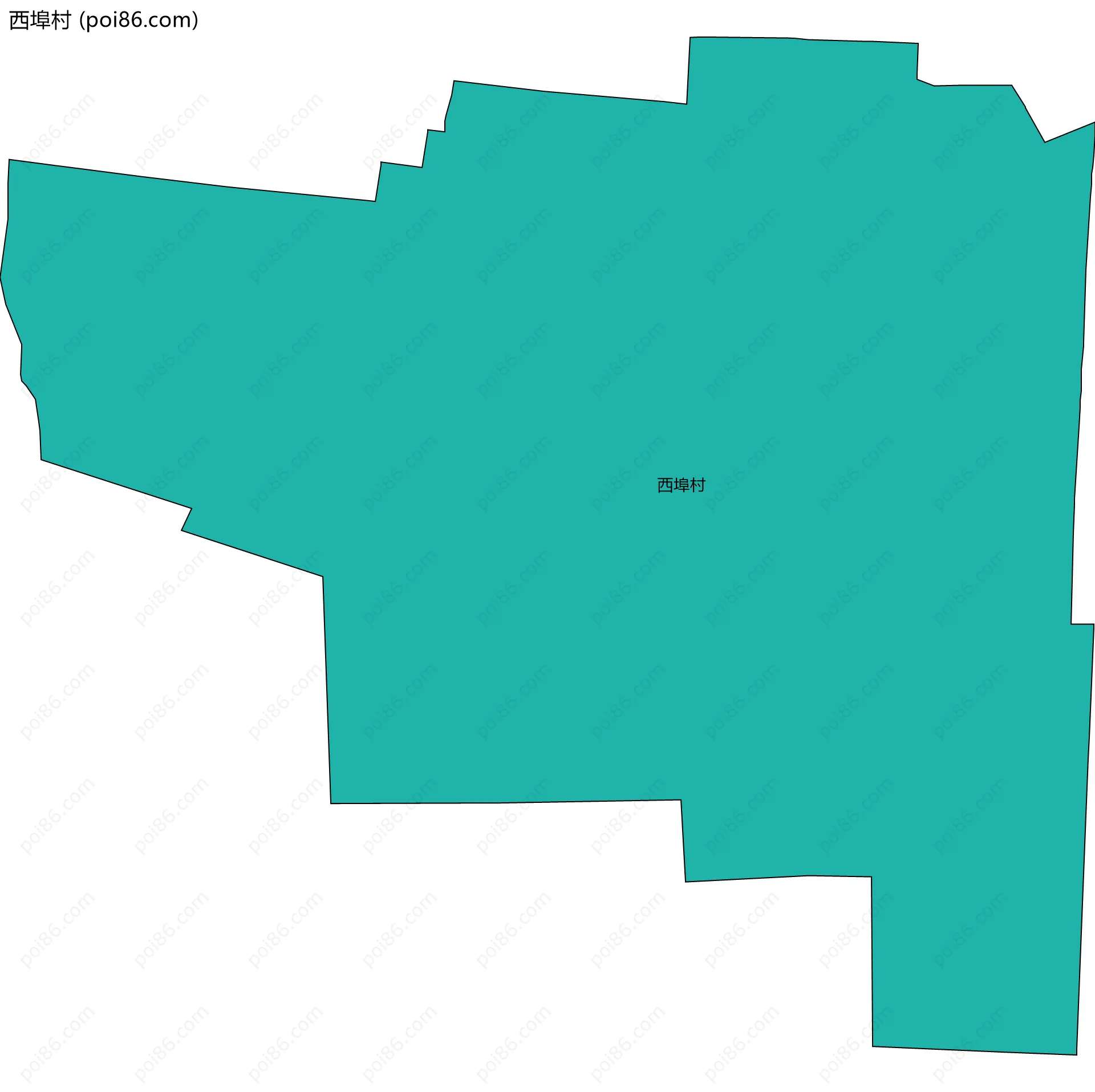 西埠村边界地图