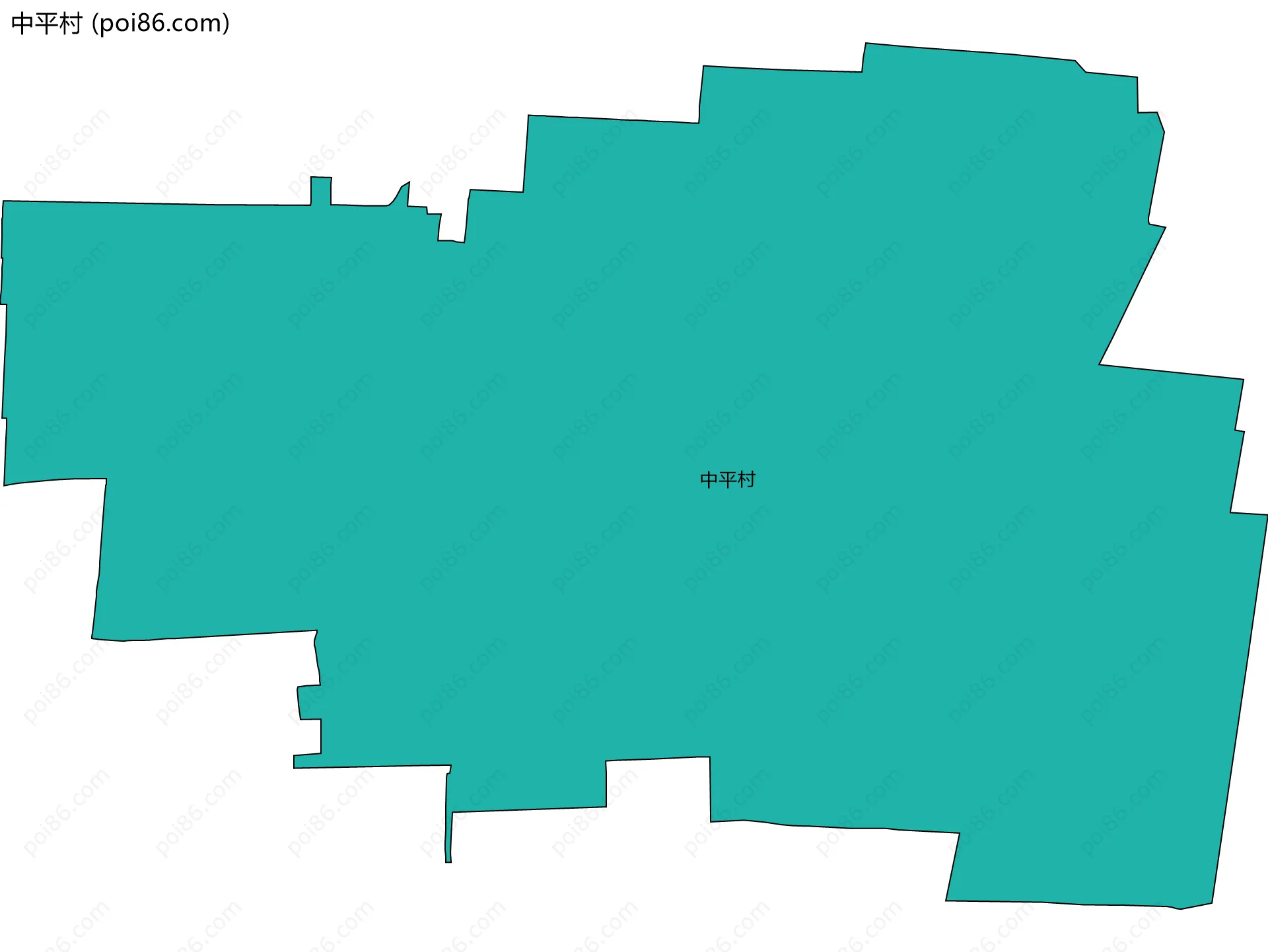 中平村边界地图