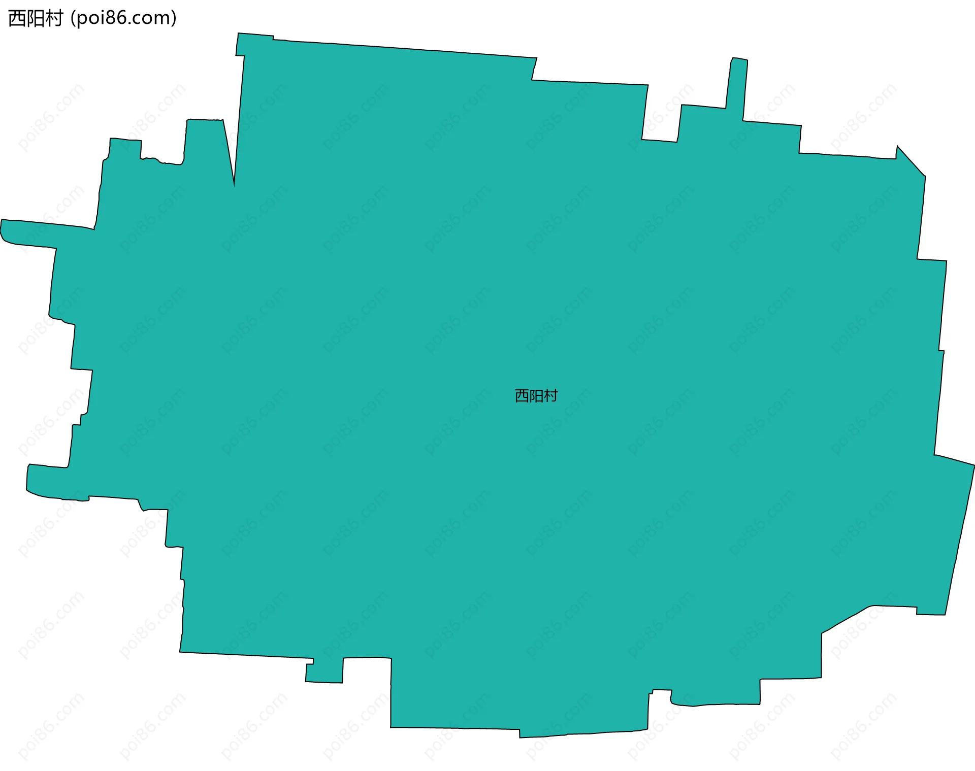 西阳村边界地图
