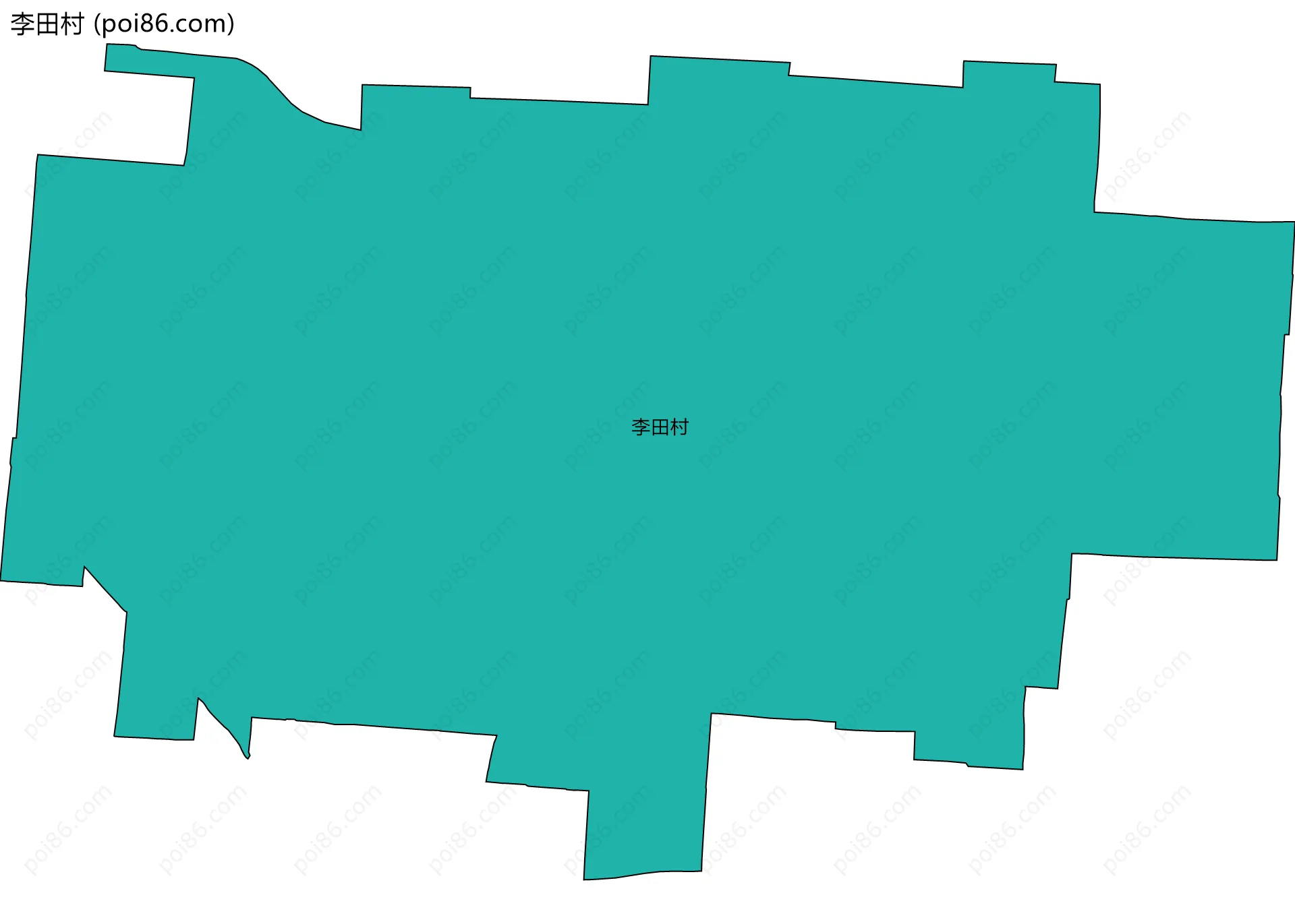 李田村边界地图