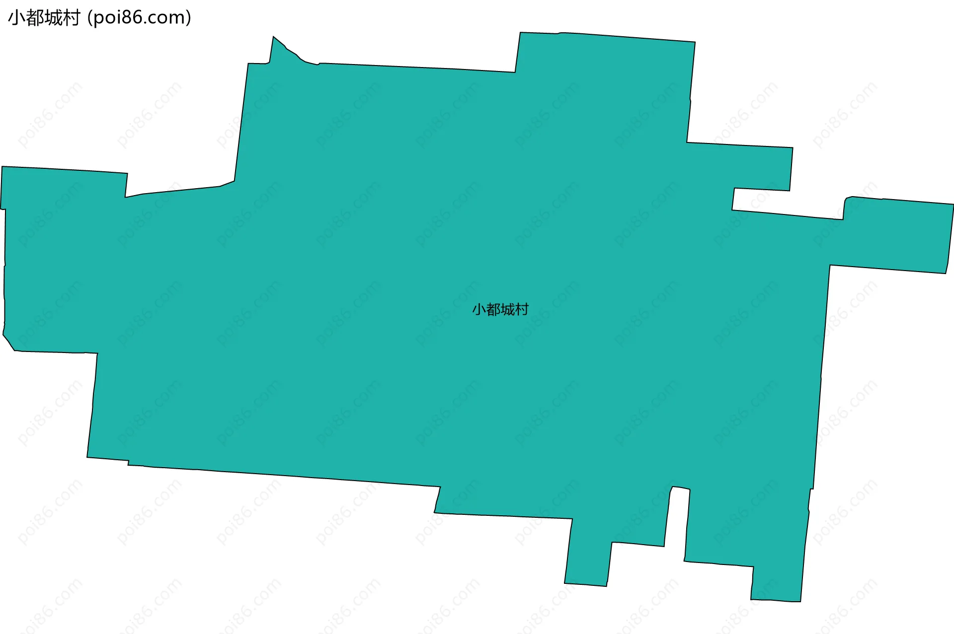 小都城村边界地图