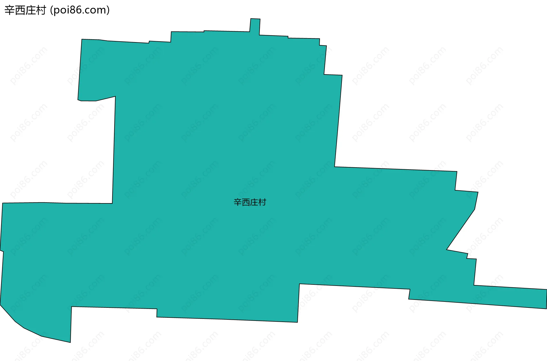 辛西庄村边界地图