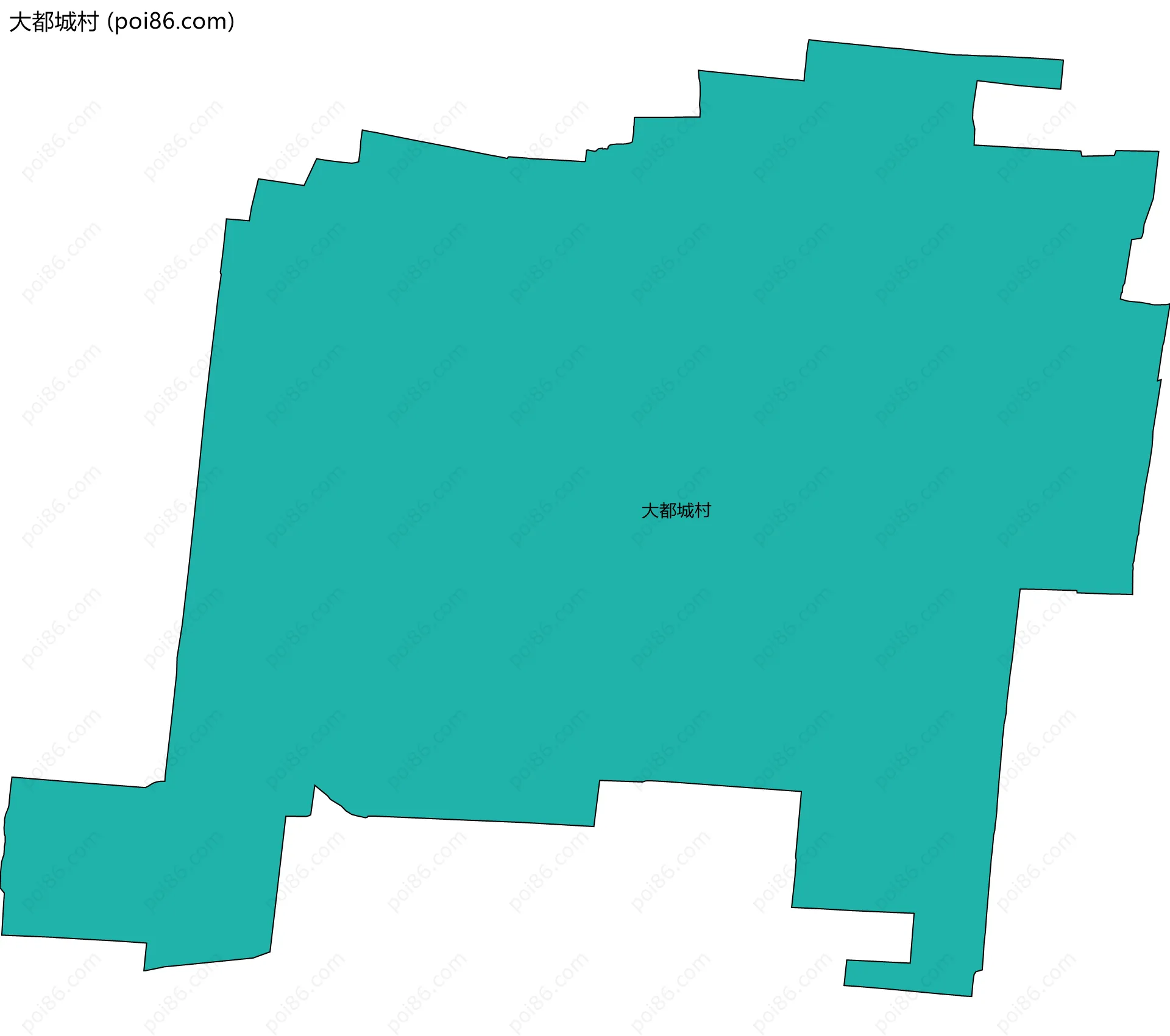 大都城村边界地图
