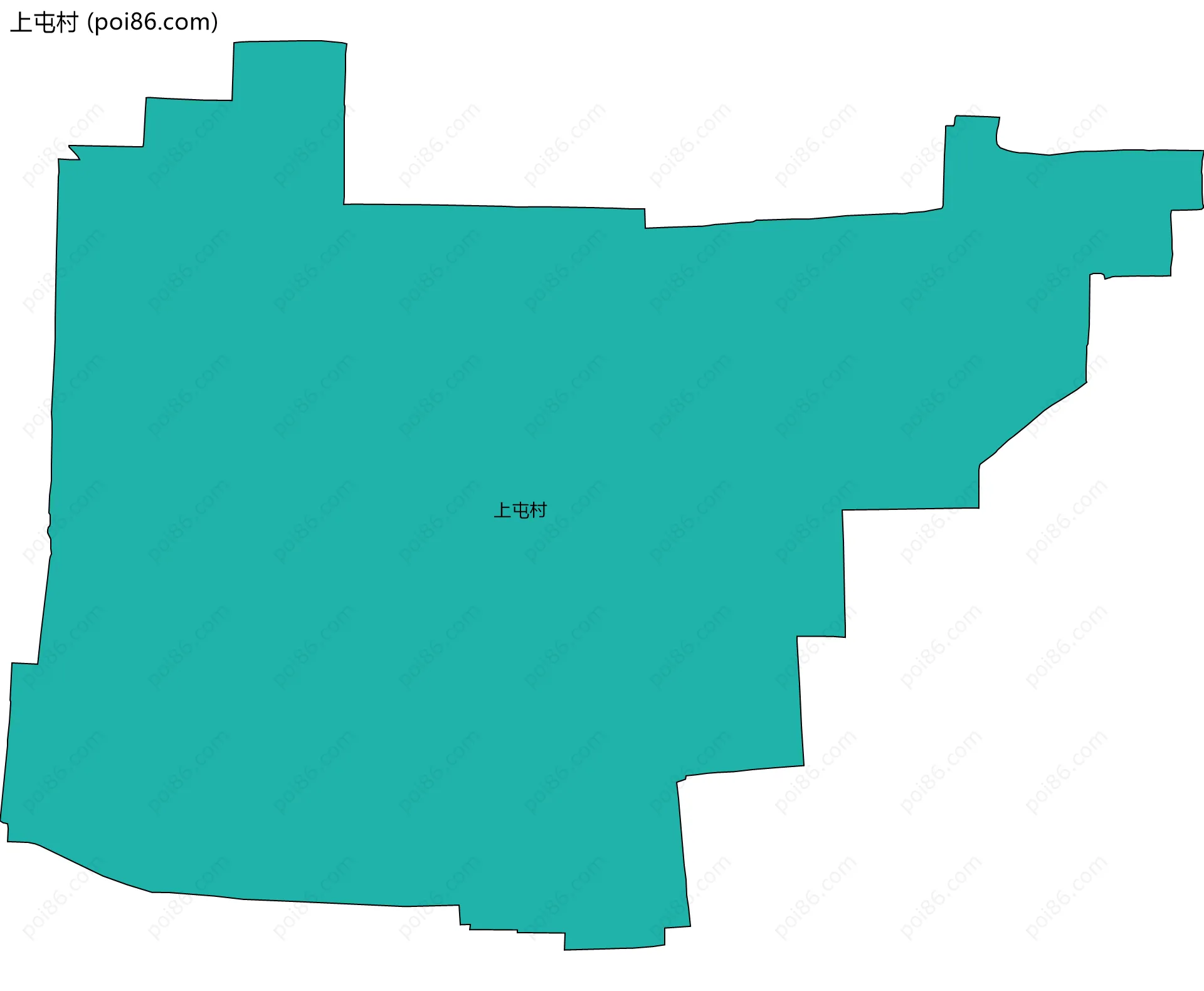 上屯村边界地图