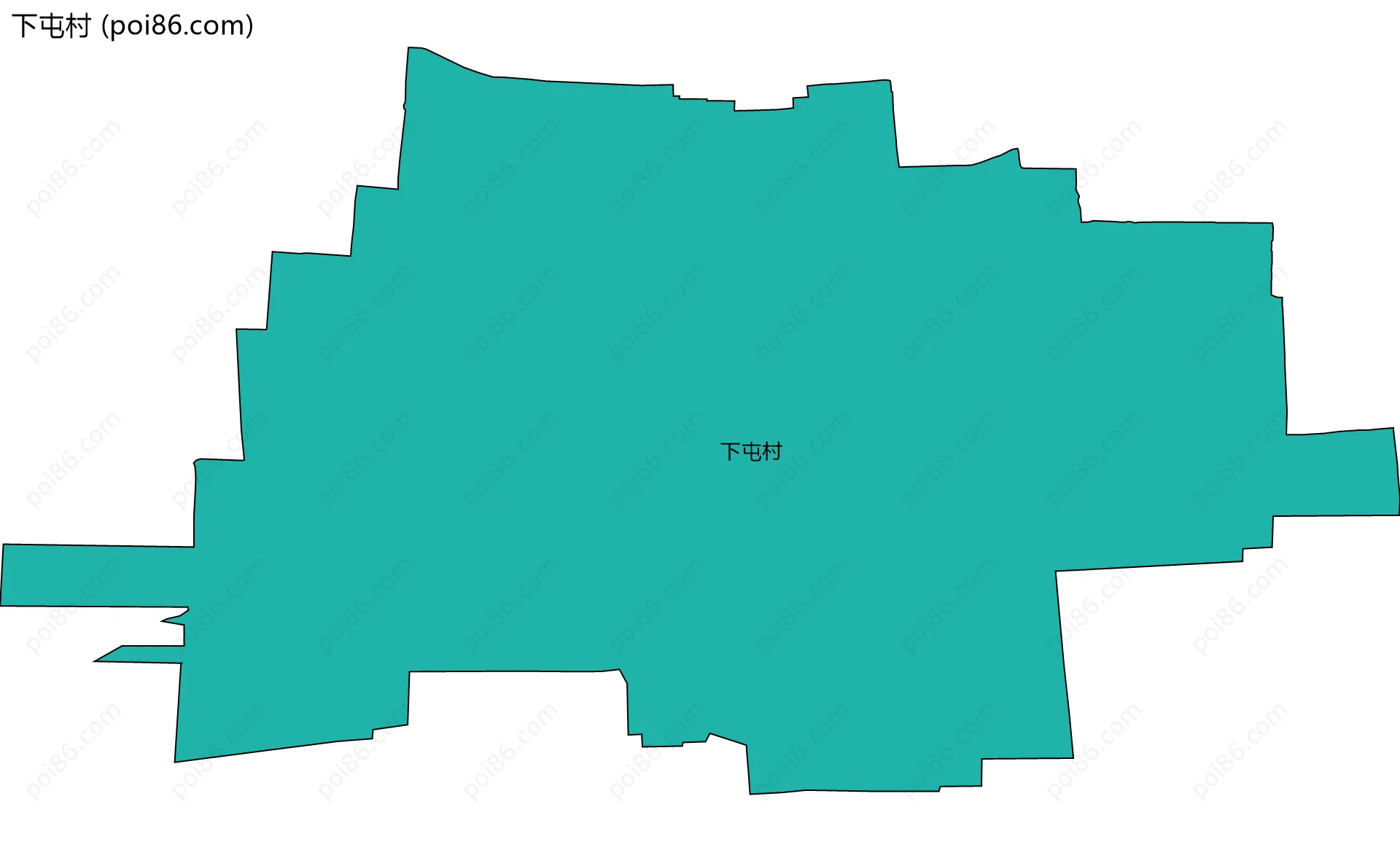 下屯村边界地图