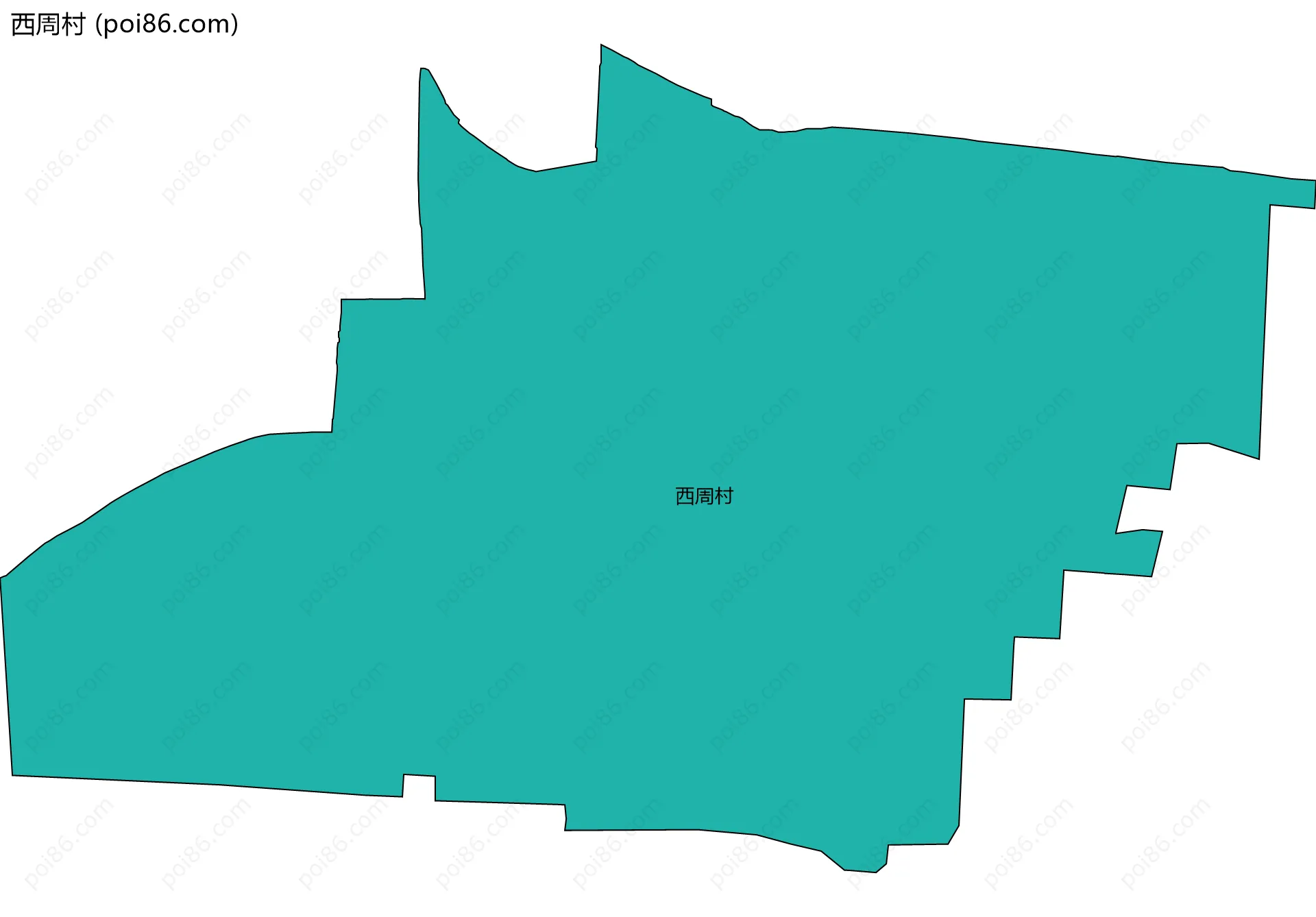 西周村边界地图