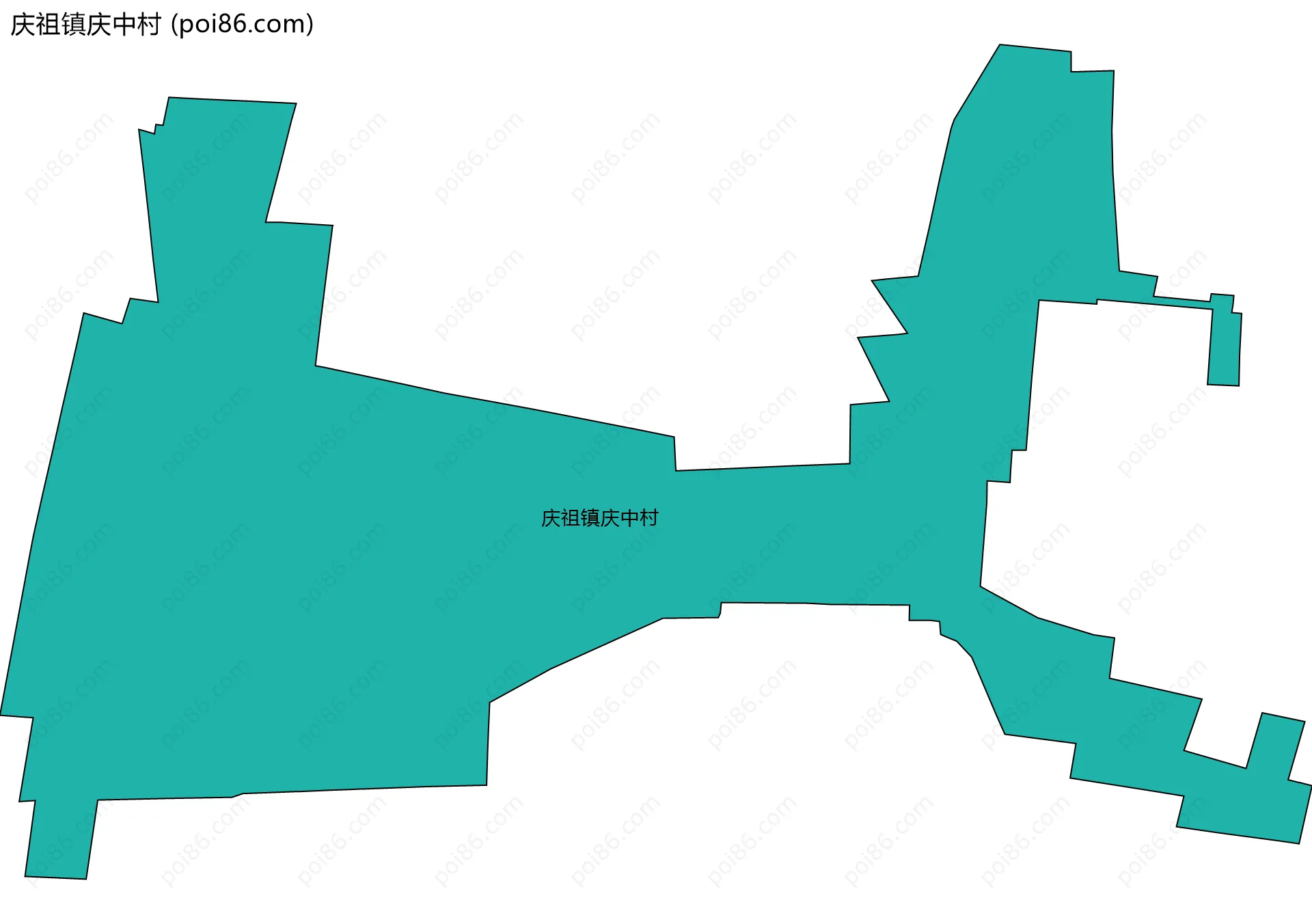庆祖镇庆中村边界地图