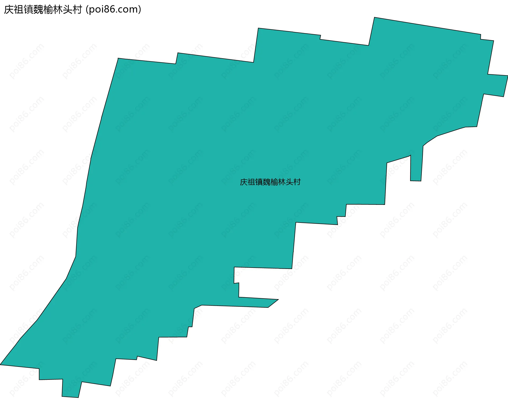 庆祖镇魏榆林头村边界地图