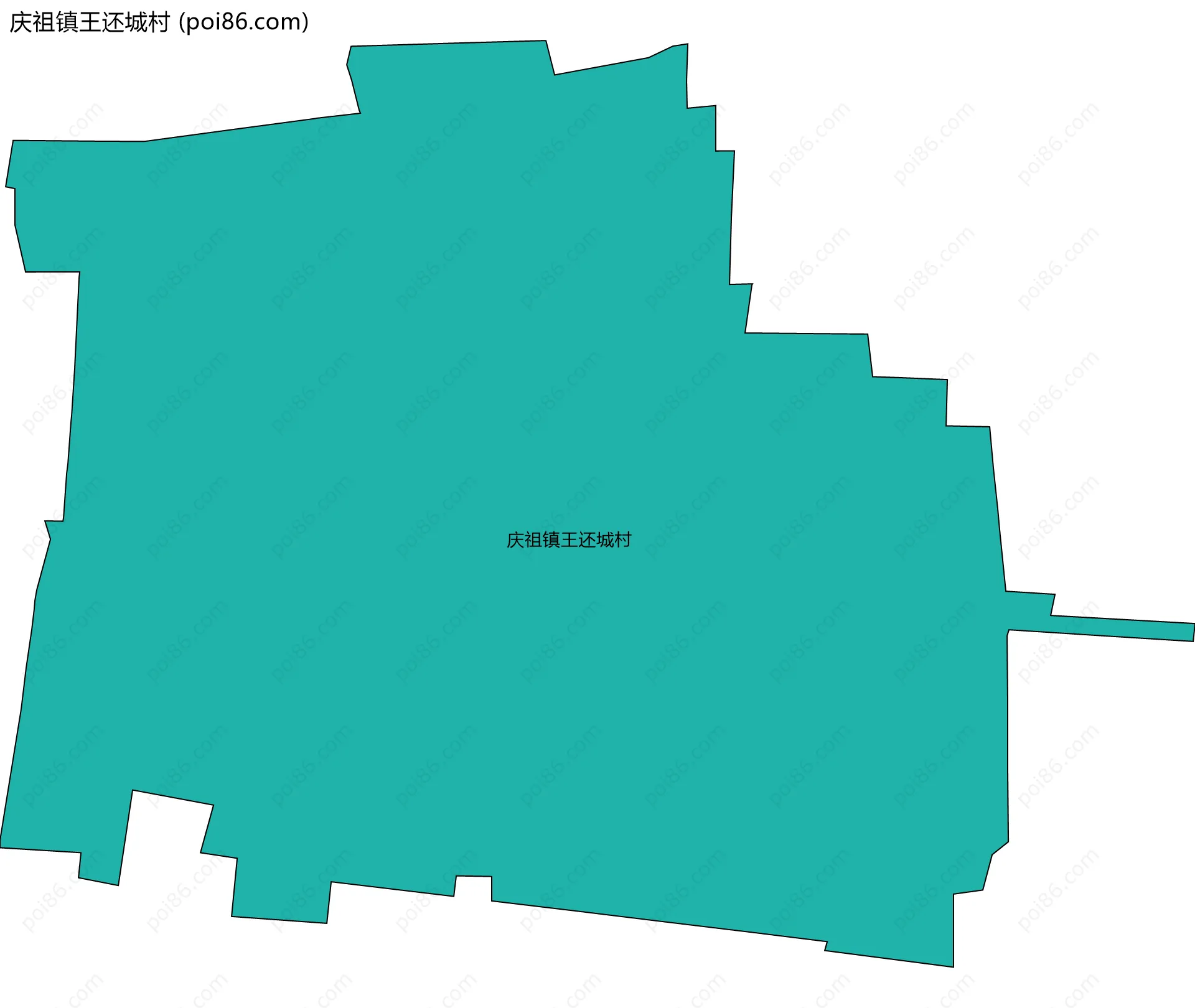 庆祖镇王还城村边界地图