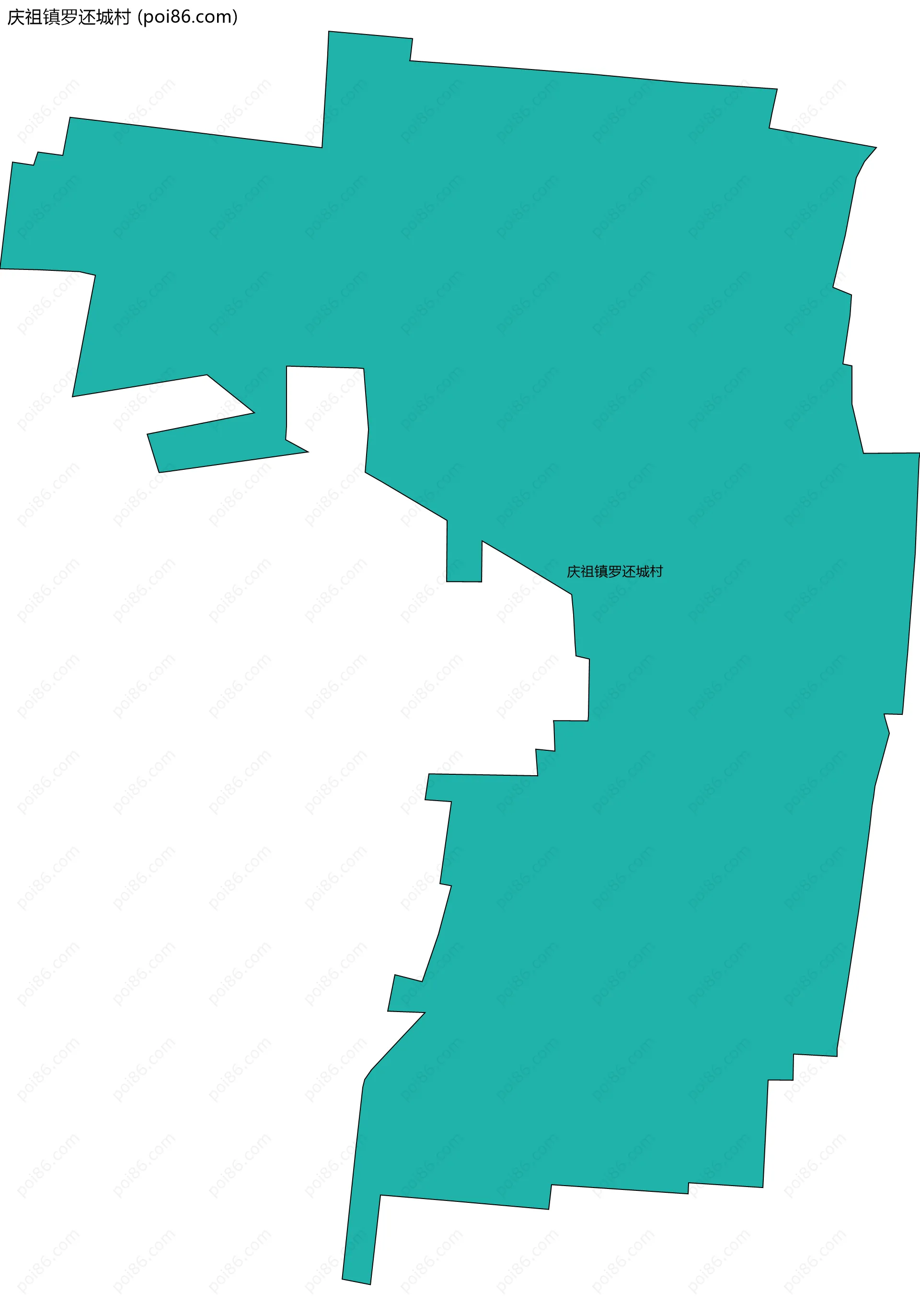 庆祖镇罗还城村边界地图